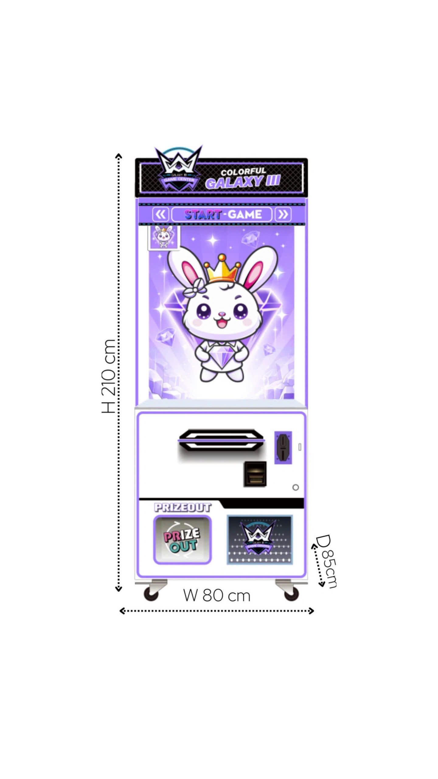 Kích thước máy gắp thú Colorful Galaxy III Kích thước máy gắp thú Colorful Galaxy III