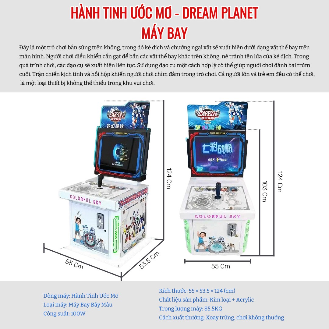 Máy trò chơi Máy bay bảy màu Hành tinh ước mơ Dream planet Máy trò chơi Máy bay bảy màu Hành tinh ước mơ Dream planet