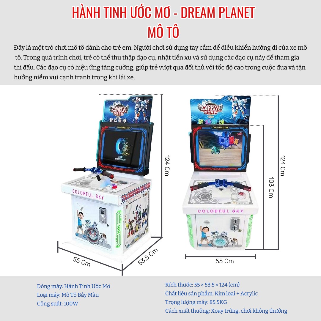Máy trò chơi Mô tô Hành tinh ước mơ Dream planet Máy trò chơi Mô tô Hành tinh ước mơ Dream planet