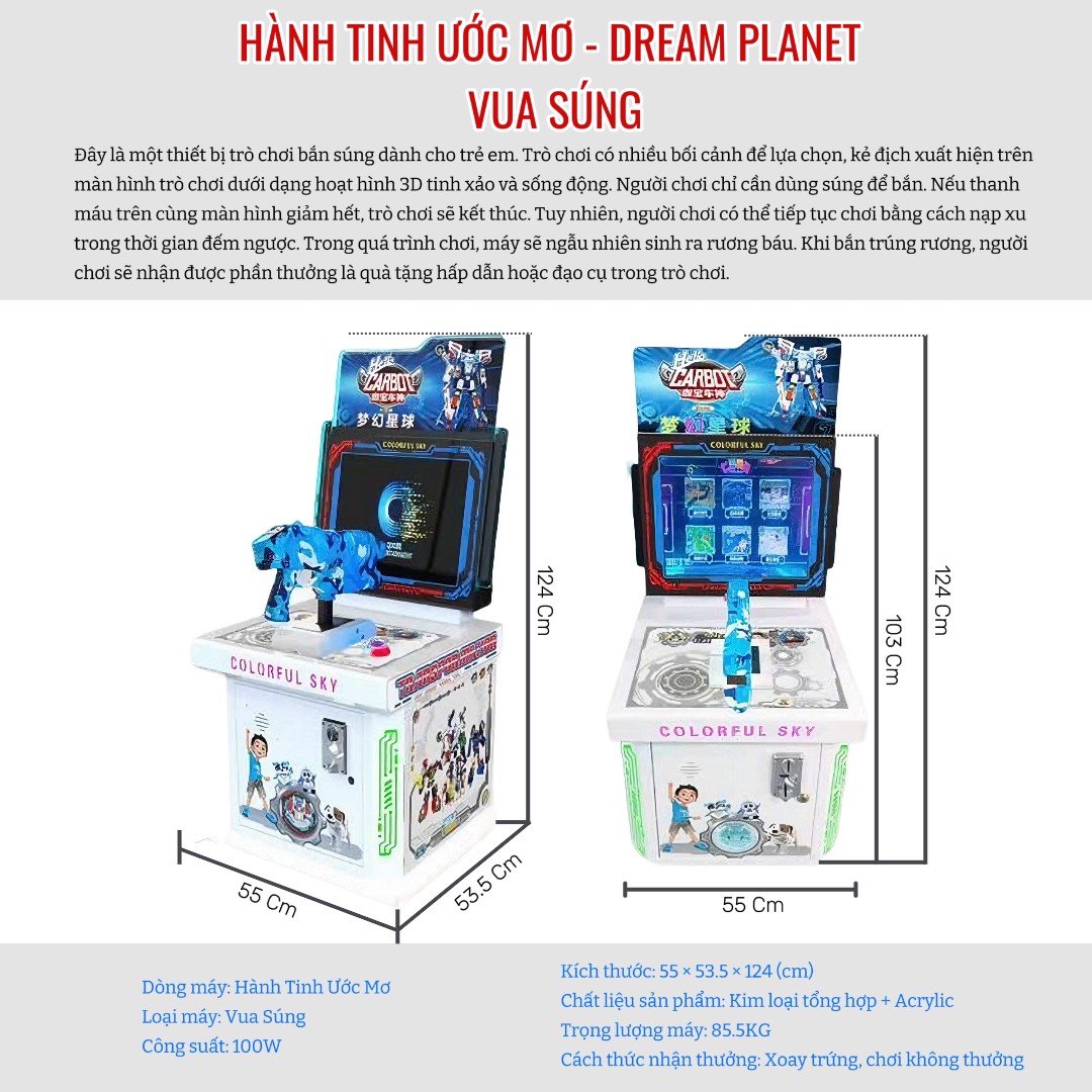 Máy trò chơi Vua súng Hành tinh ước mơ Dream planet Máy trò chơi Vua súng Hành tinh ước mơ Dream planet