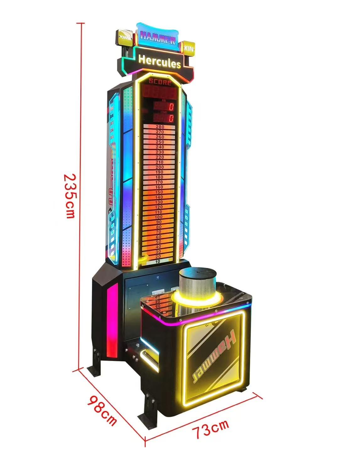 Kích thước máy game búa đo sức mạnh Hercules Hammer Kích thước máy game búa đo sức mạnh Hercules Hammer