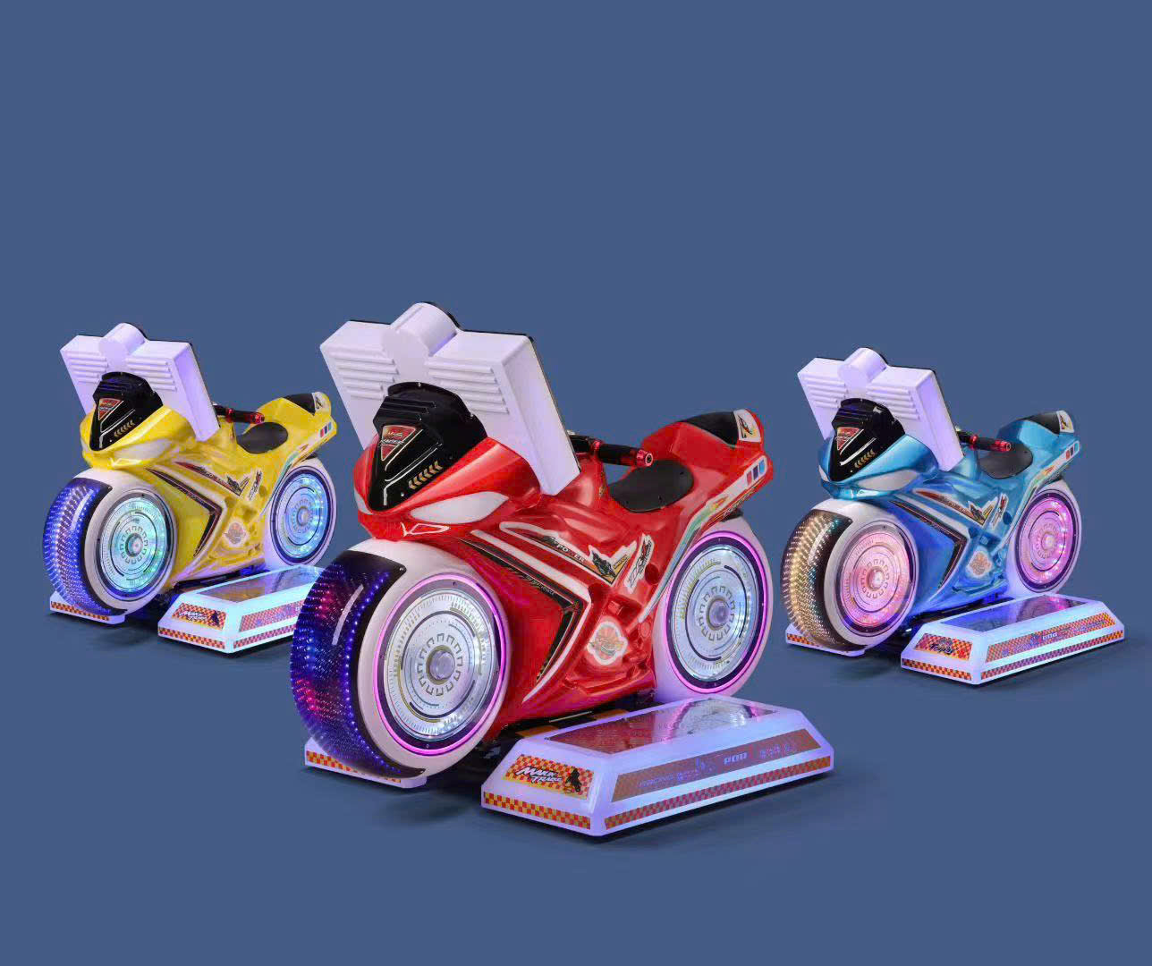 Bộ sưu tập máy chơi game đua xe máy trẻ em ba màu vàng đỏ xanh Bộ sưu tập máy chơi game đua xe máy trẻ em ba màu vàng đỏ xanh