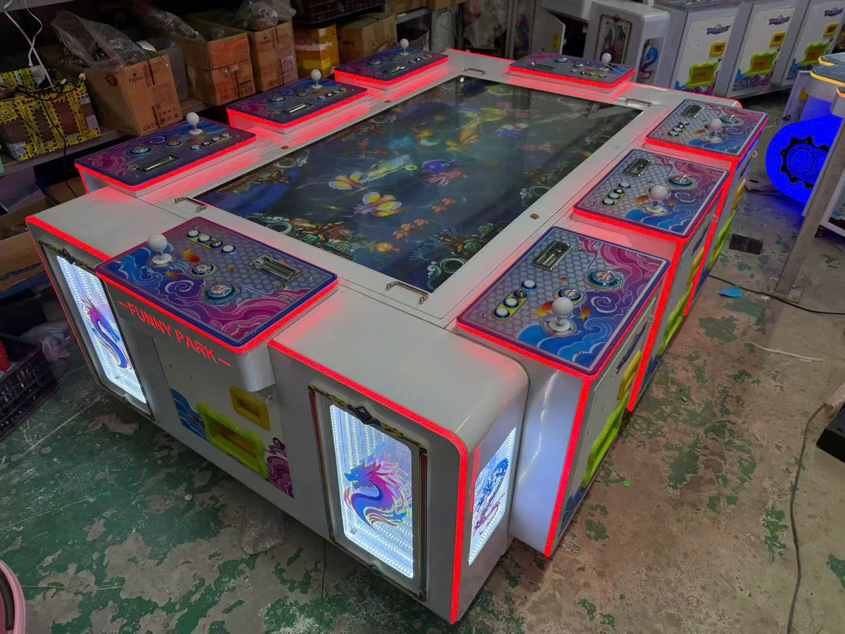 Máy bắn cá 8 tay cầm với bảng điều khiển nhạy, nút bấm êm ái, mang lại trải nghiệm chơi game mượt mà Máy bắn cá 8 tay cầm với bảng điều khiển nhạy, nút bấm êm ái, mang lại trải nghiệm chơi game mượt mà