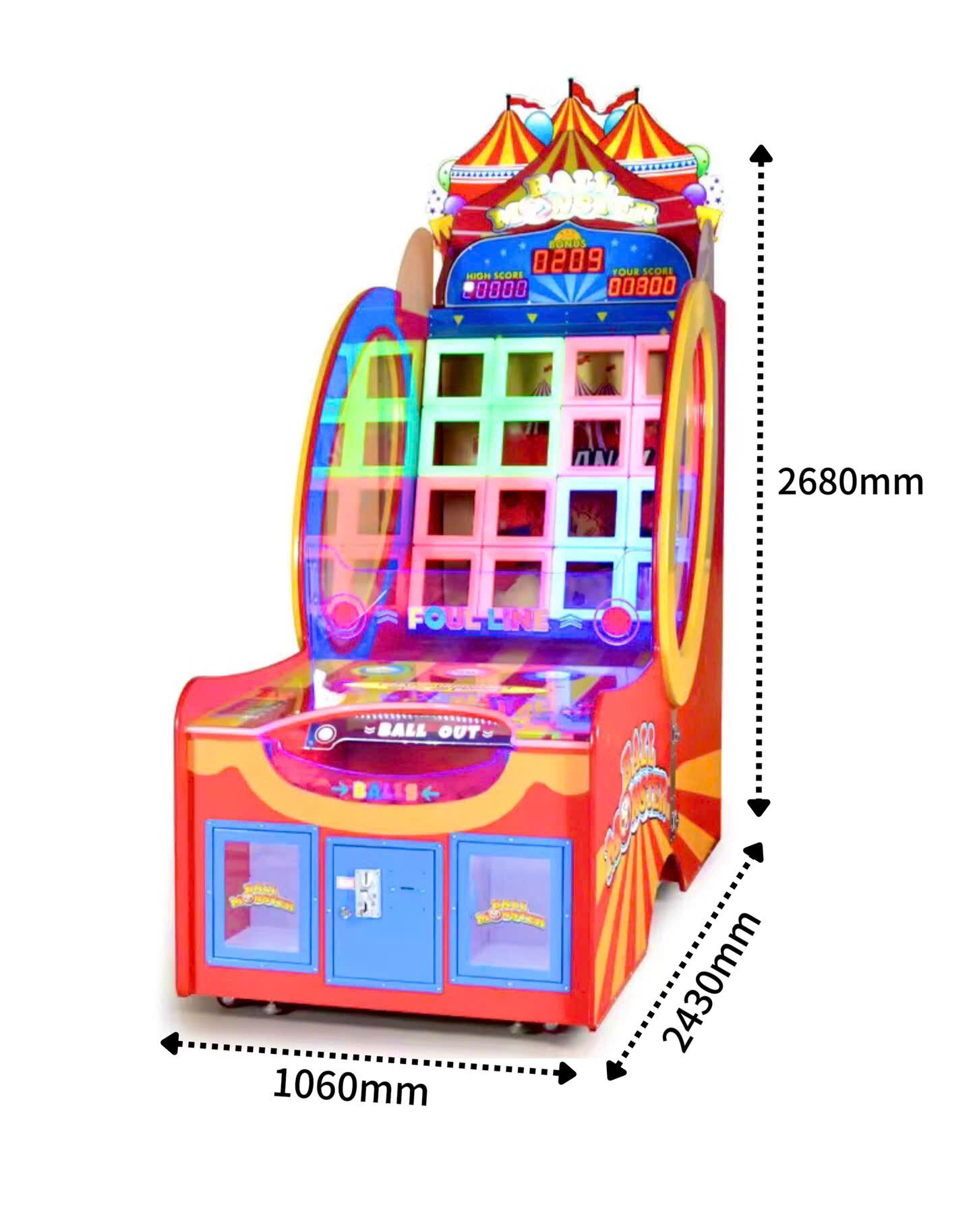 Kích thước (cao 2680mm, sâu 2430mm, rộng 1060mm) Kích thước (cao 2680mm, sâu 2430mm, rộng 1060mm)