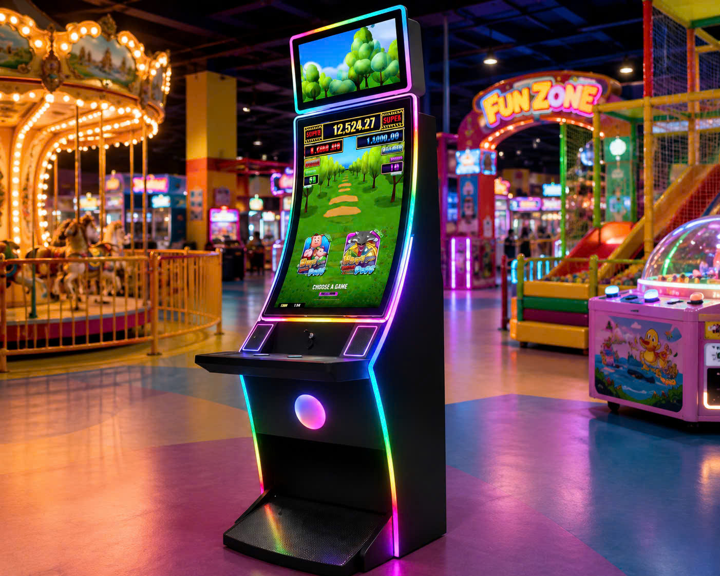Máy game màn hình cảm ứng sang trọng phù hợp khu vui chơi và trung tâm thương mại Máy game màn hình cảm ứng sang trọng phù hợp khu vui chơi và trung tâm thương mại