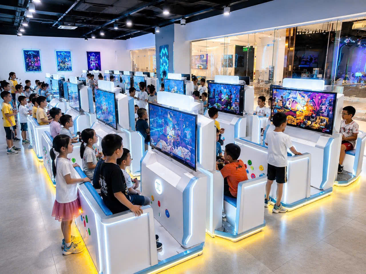 Máy game tay cầm trả thưởng thiết kế hiện đại cho trung tâm giải trí Máy game tay cầm trả thưởng thiết kế hiện đại cho trung tâm giải trí