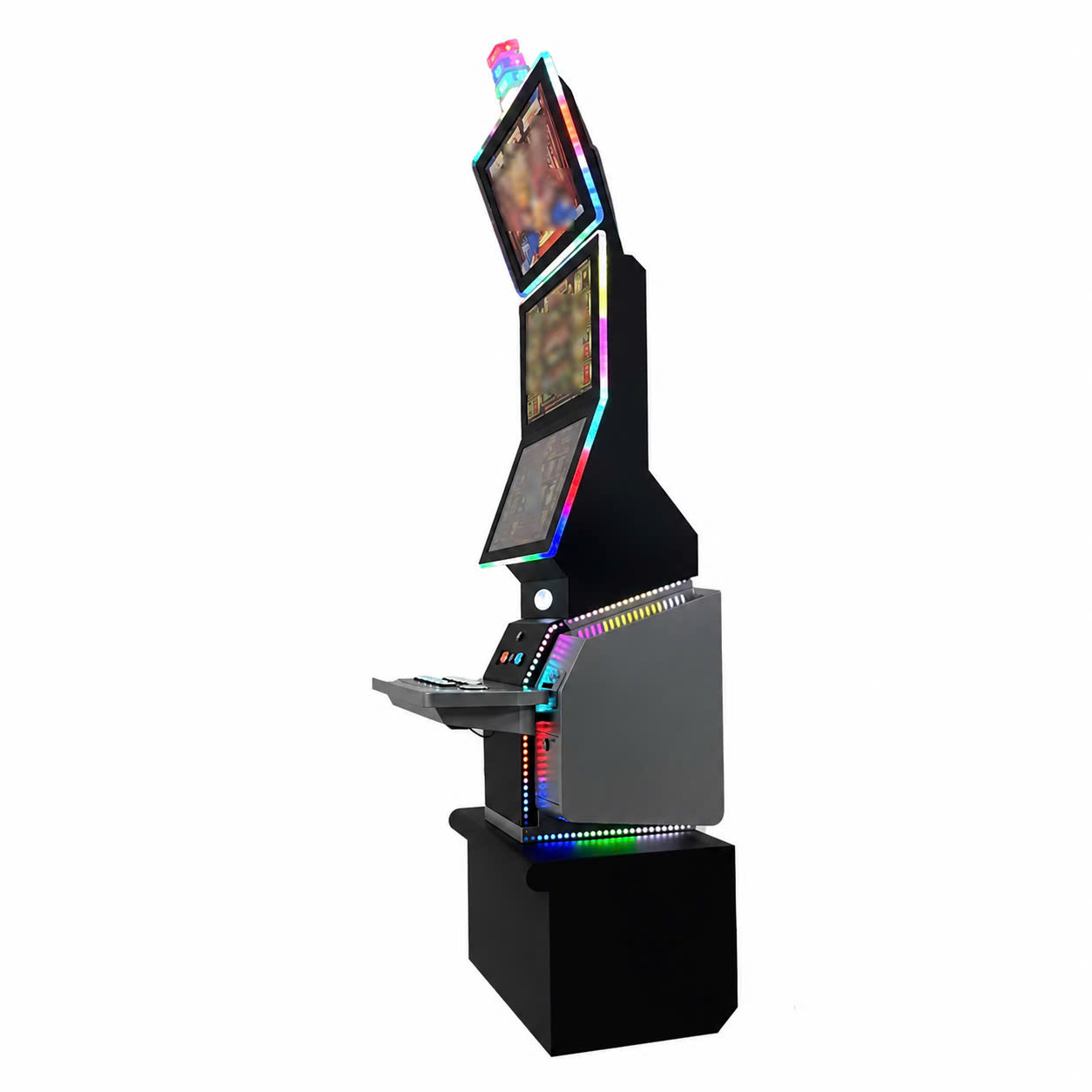 Angled view of touchscreen arcade machine Angled view of touchscreen arcade machine