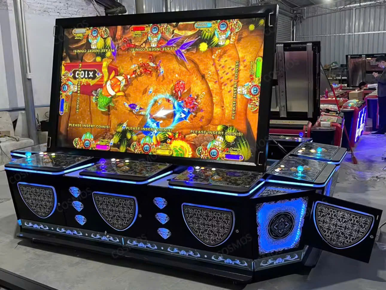 10-Player Fish Shooting Arcade Machine helps generate passive income for arcade businesses. 10-Player Fish Shooting Arcade Machine helps generate passive income for arcade businesses.