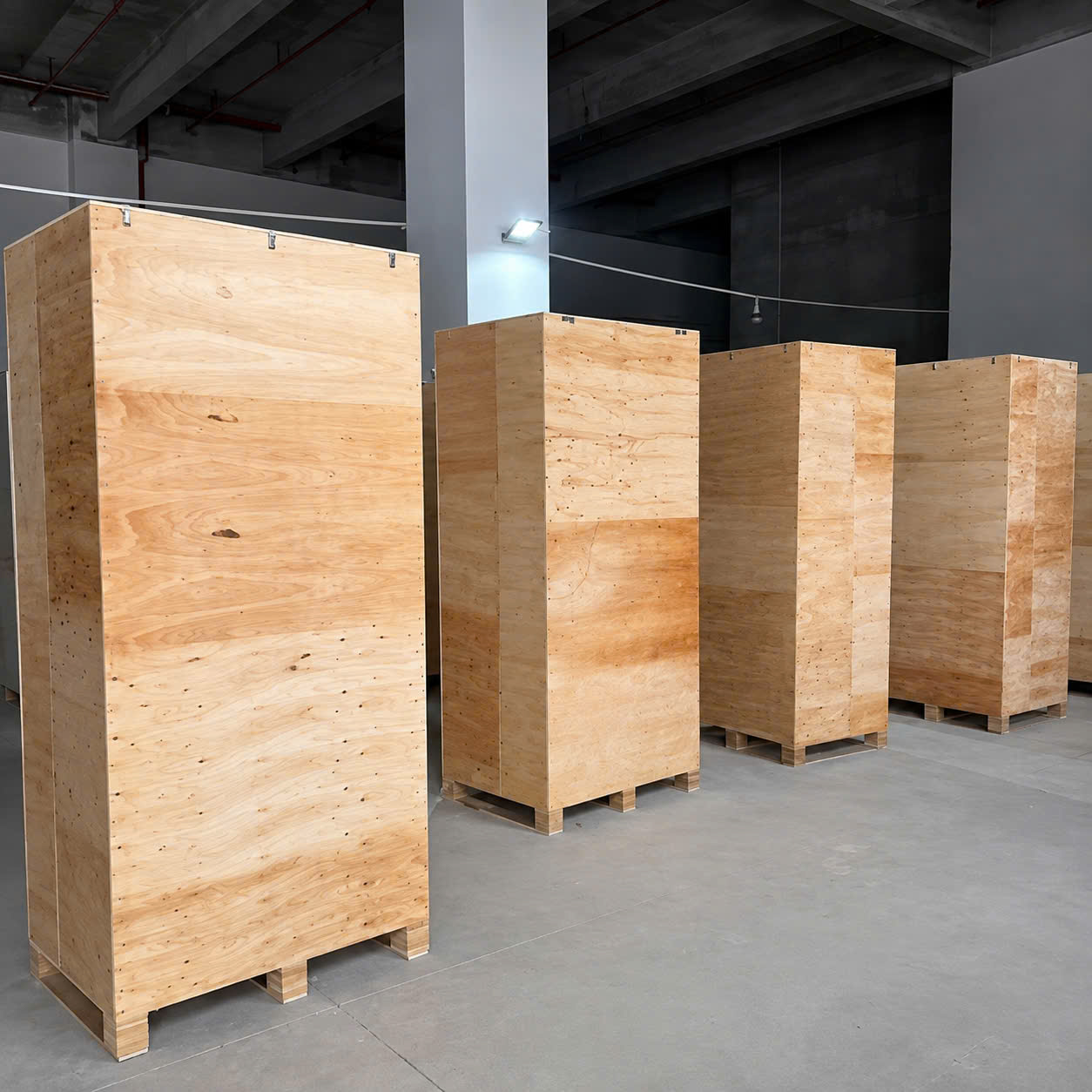 Wooden export crates for arcade machines Wooden export crates for arcade machines