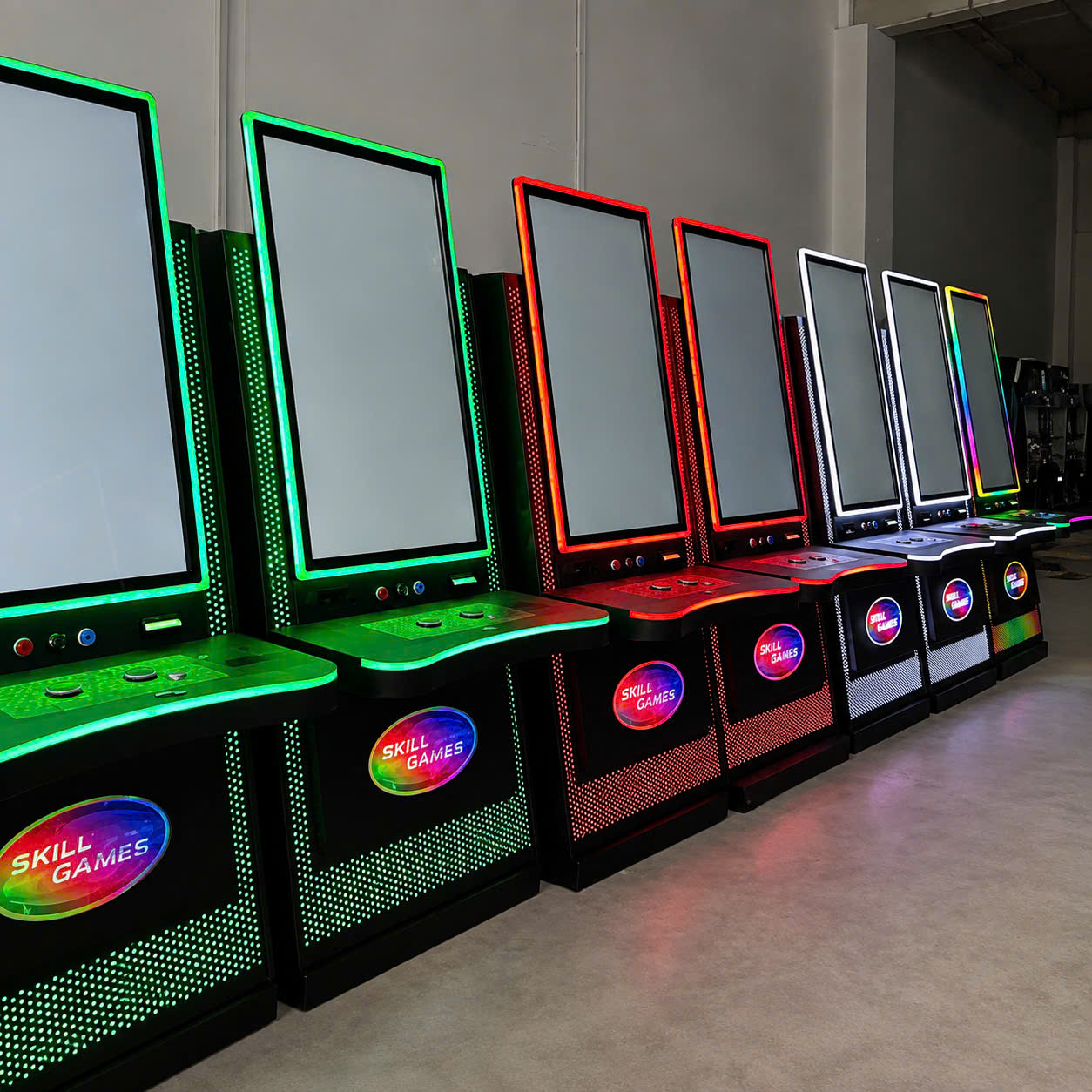 32-inch arcade game cabinets with colorful LED lights 32-inch arcade game cabinets with colorful LED lights