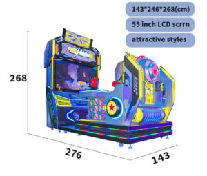 Kích thước máy game bắn súng chuyển động 2 người chơi