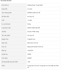 kich tthuoc may game dua xe sieu thị 2 nguoi choi