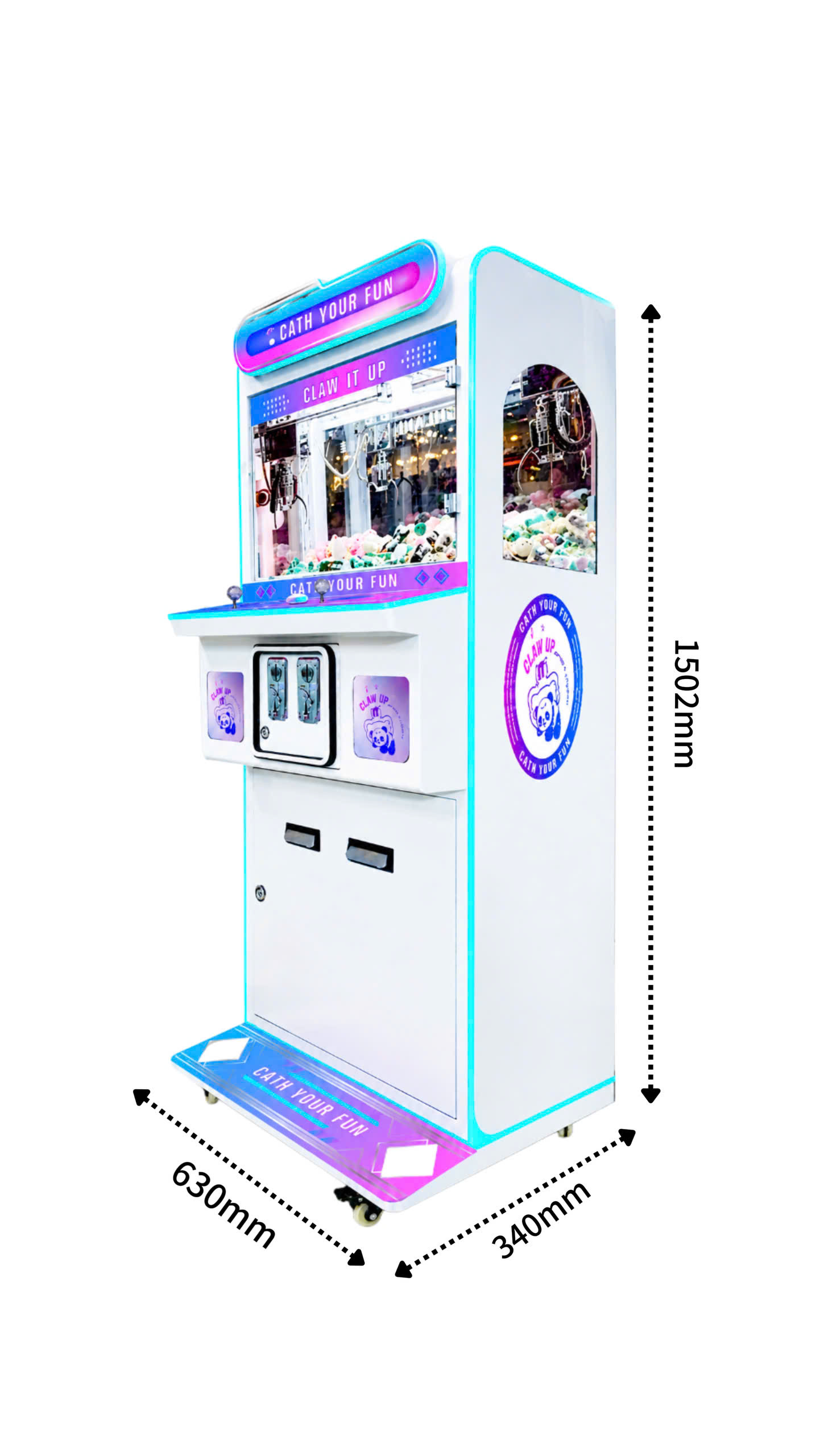 Kích thước máy gắp móc khóa Cath Your Fun