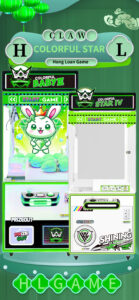 Máy gắp thú bông Colorful với màu xanh lá siêu đẹp