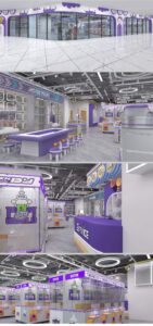 thiết kế khu vui chơi trẻ em theo tông MÀU TÍM