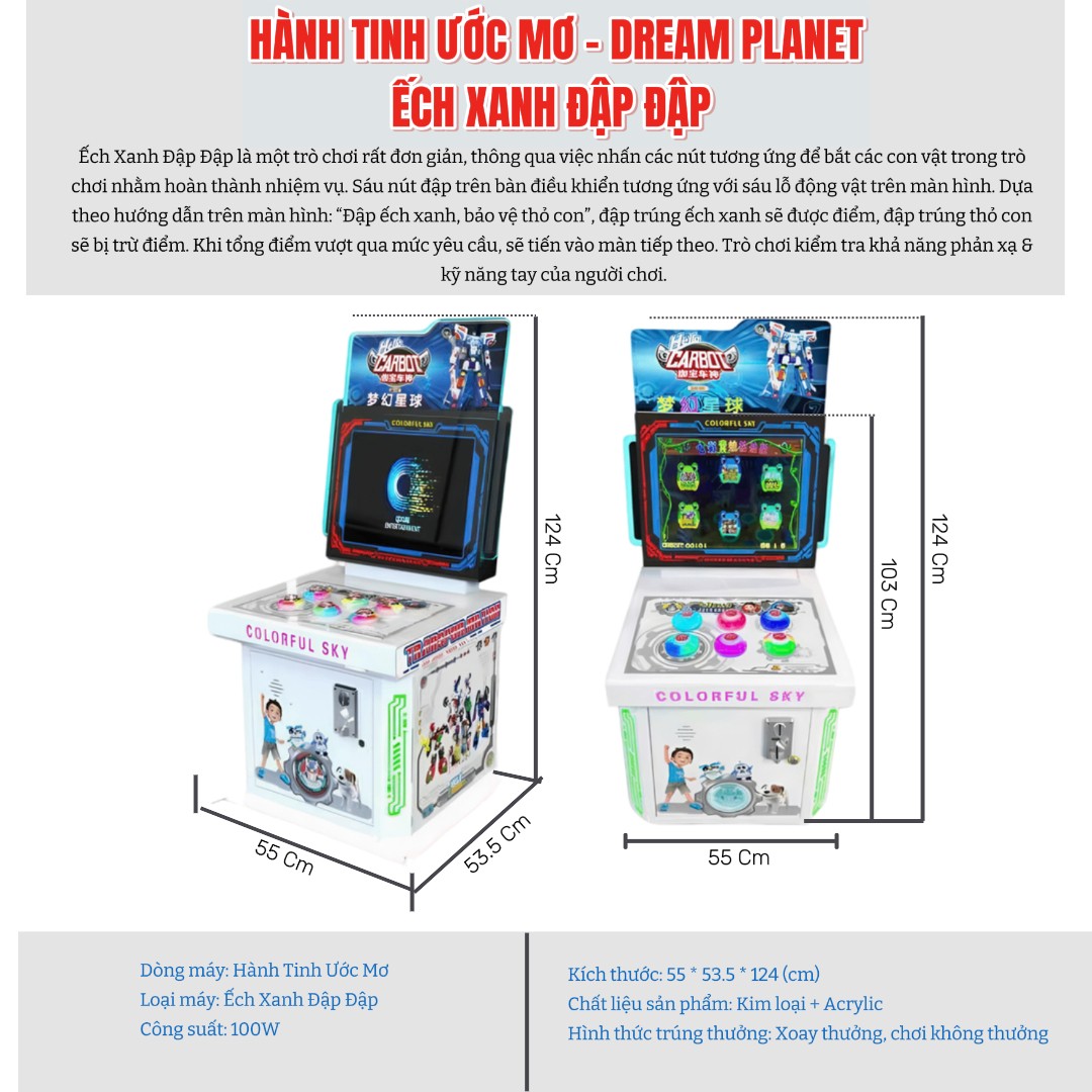 Máy trò chơi Ếch xanh đập đập Hành tinh ước mơ Dream planet