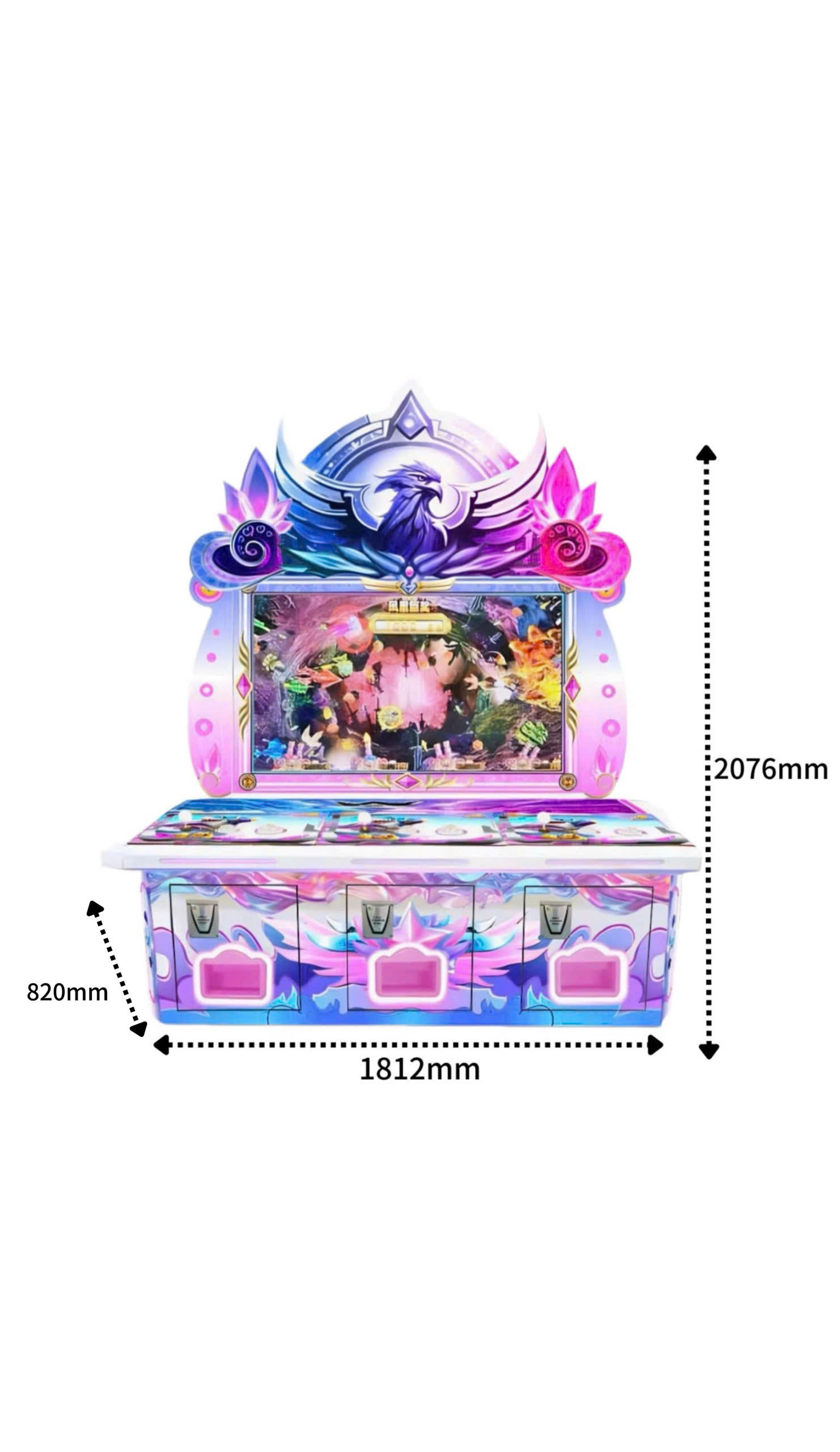 Kích thước của máy game bắn cá 3 người