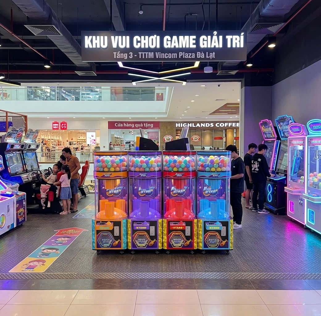 Máy gashapon Fantasy Star lắp đặt tại khu vui chơi Vincom