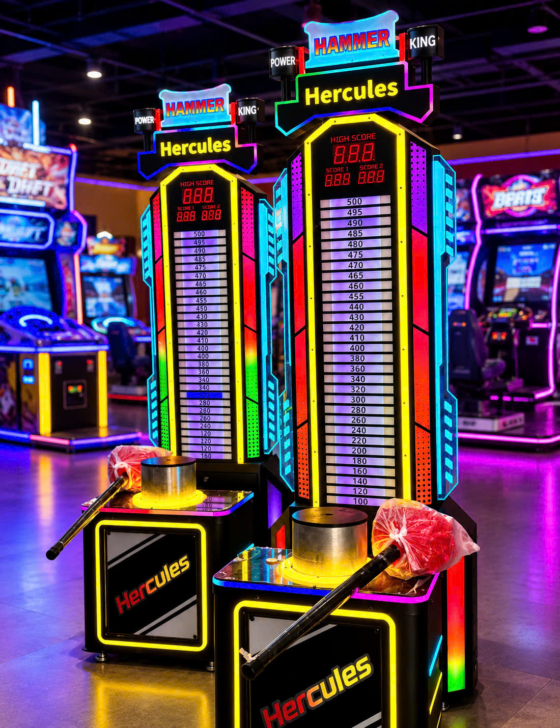 Máy game búa đo sức mạnh Hercules Hammer cao cấp thiết kế hiện đại