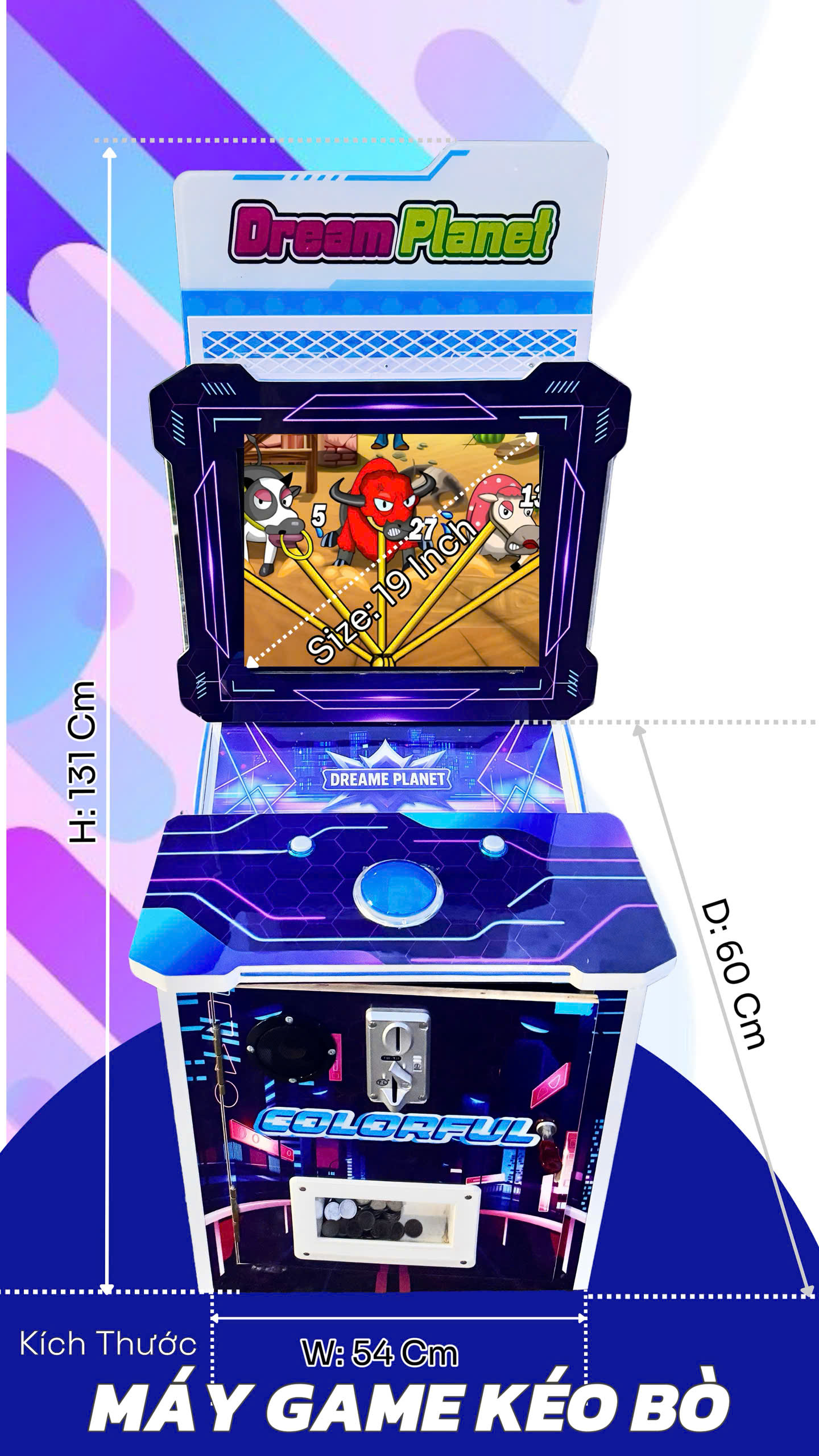 Trò chơi Máy Game Kéo Bò thu hút khách tại khu vui chơi và trung tâm thương mại.