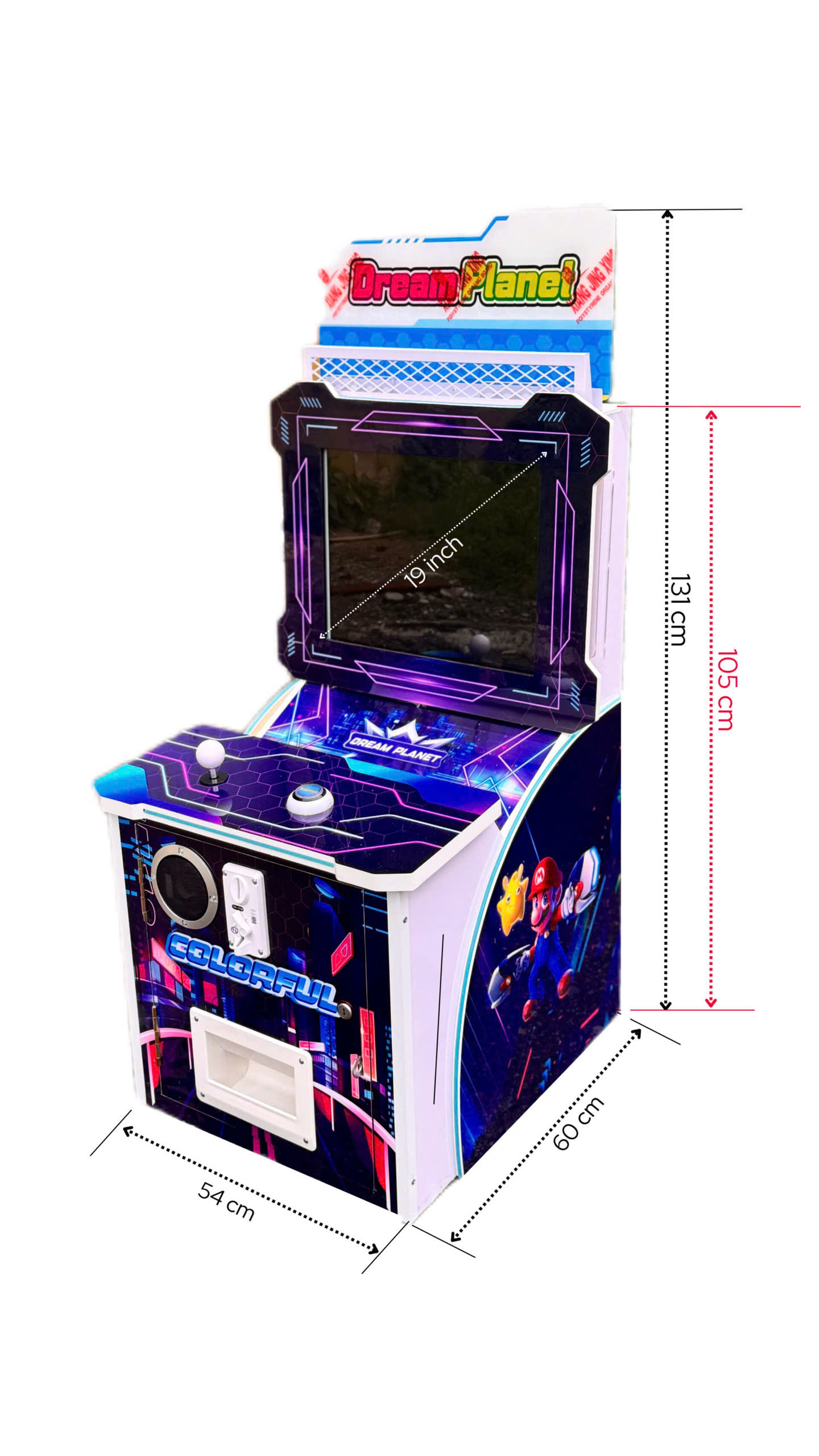 Kích thước máy game Parkour Dream Planet