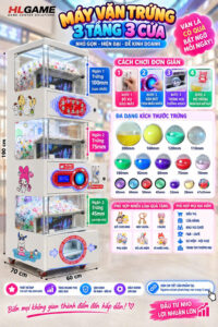 Hướng dẫn cách chơi máy vặn trứng Gacha 3 tầng