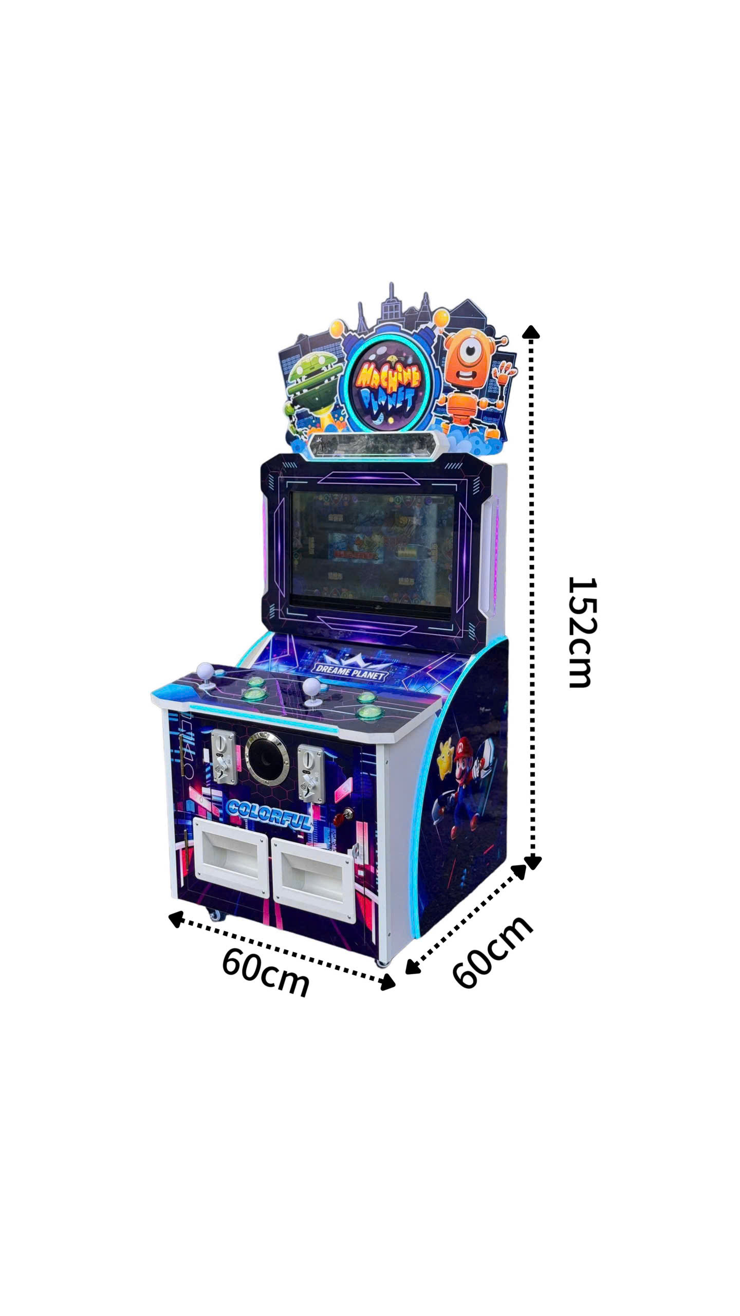 Kích thước máy game bắn cá 2 người chơi