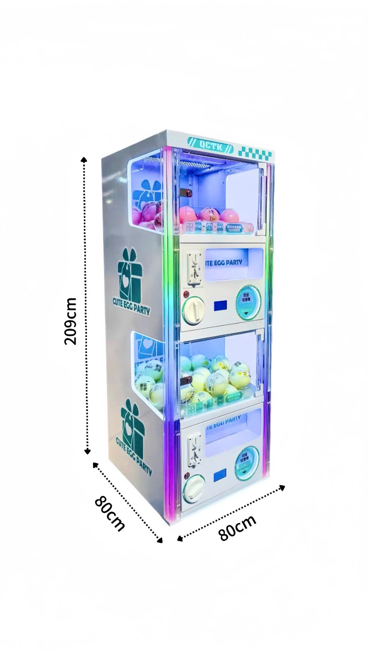 Kích thước máy game vặn trứng Twist Egg 2