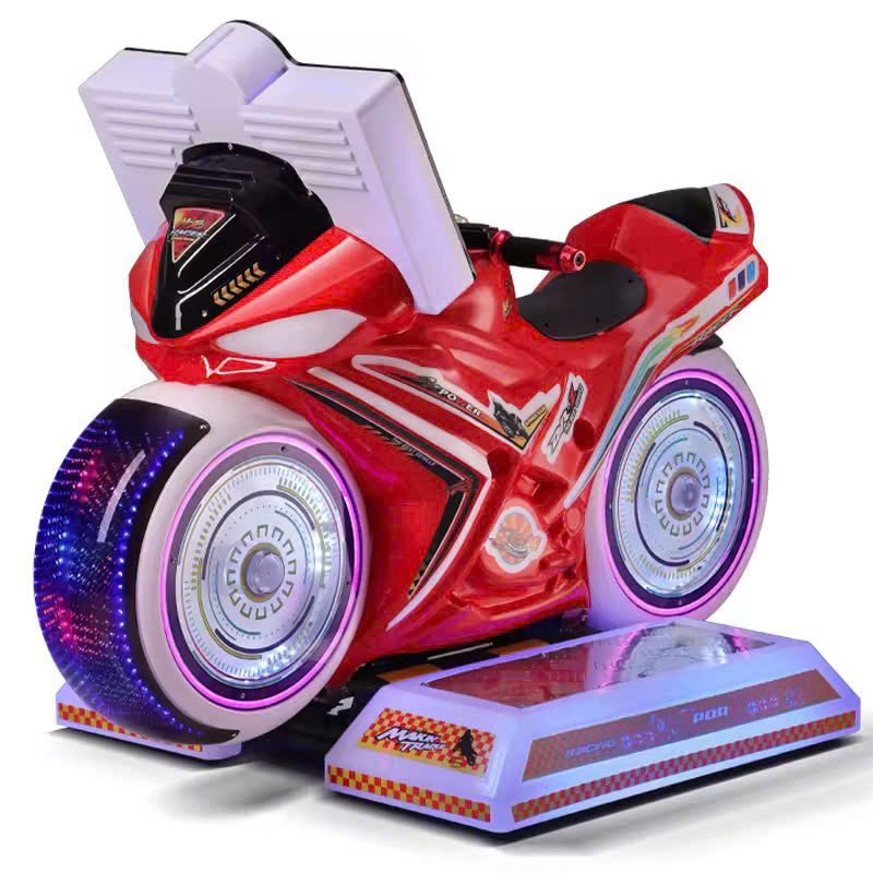 Trò chơi đua moto trẻ em kiểu arcade màu đỏ nổi bật Trò chơi đua moto trẻ em kiểu arcade màu đỏ nổi bật