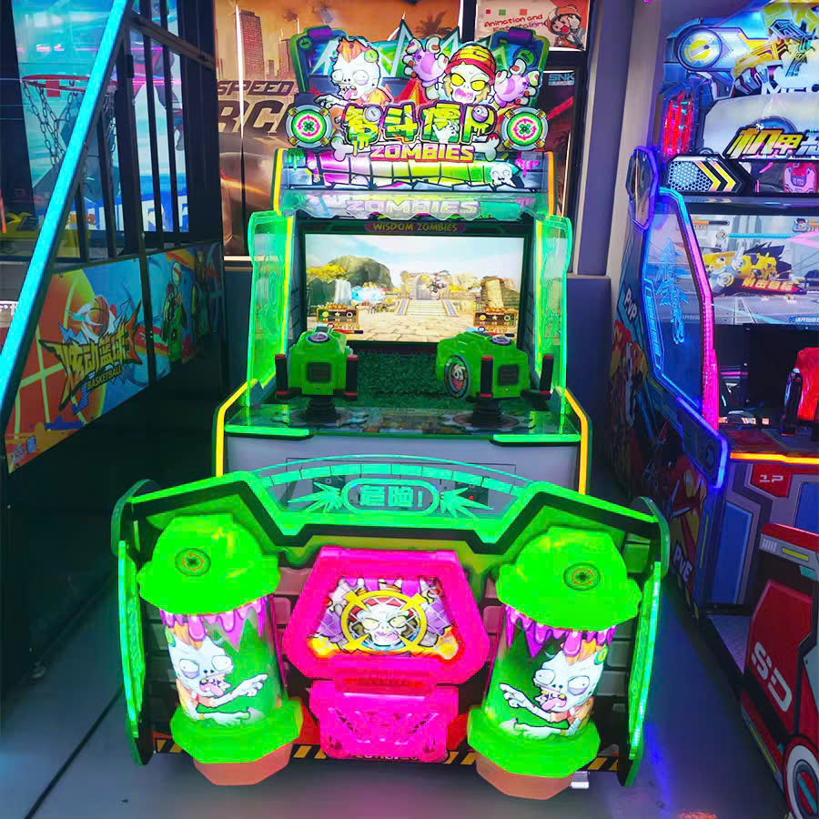 Mặt trước máy bắn súng nước Zombies, màn hình lớn sắc nét