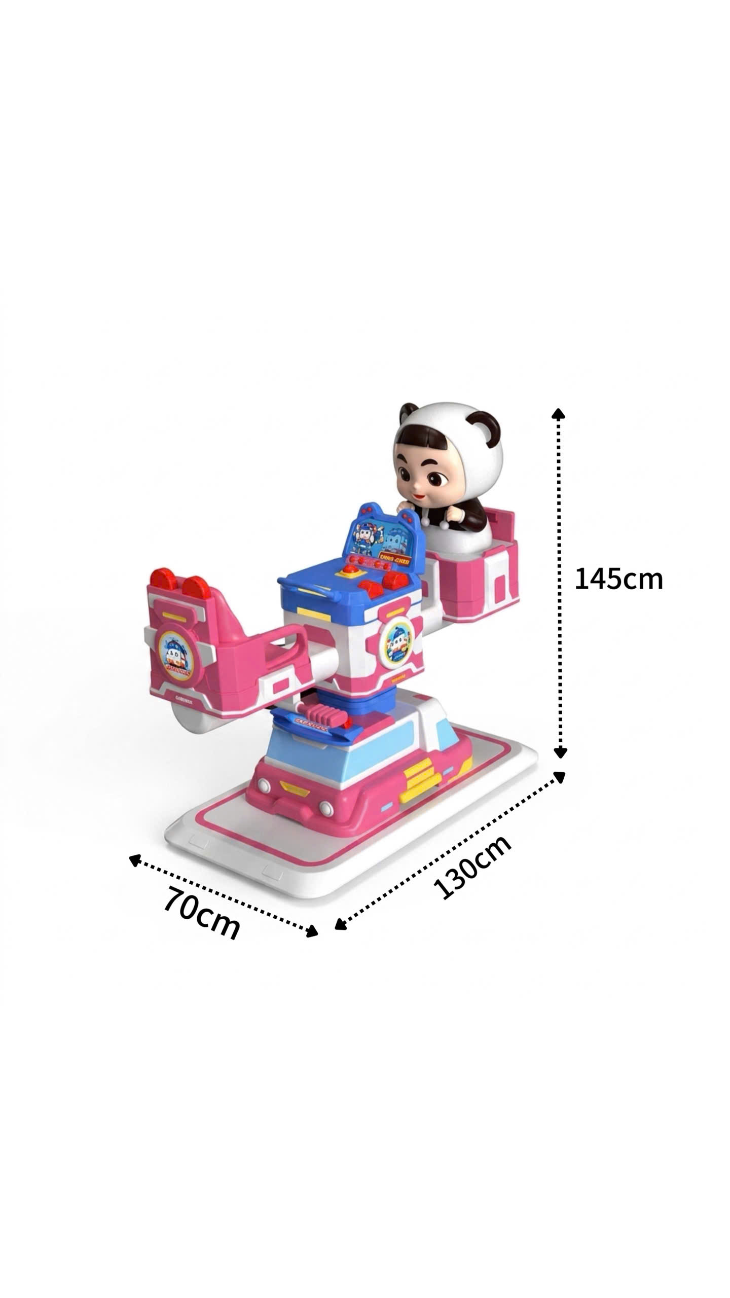 Kích thước bập bênh gấu trúc cho bé