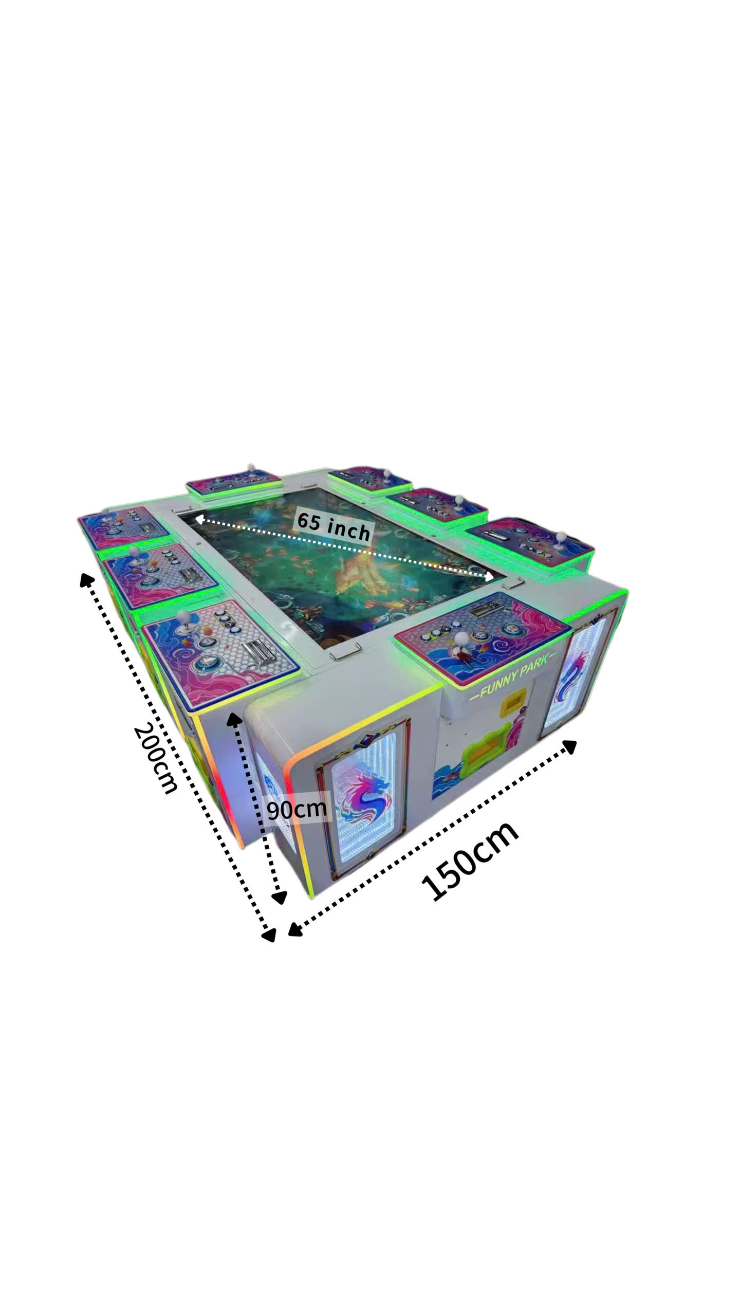 Kích thước máy bắn cá 8 người chơi phiên bản 2026