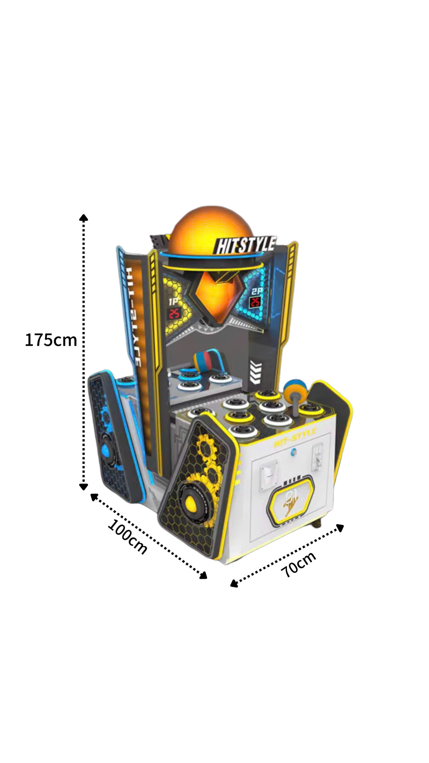 Kích thước máy game đập chuột 2 người chơi