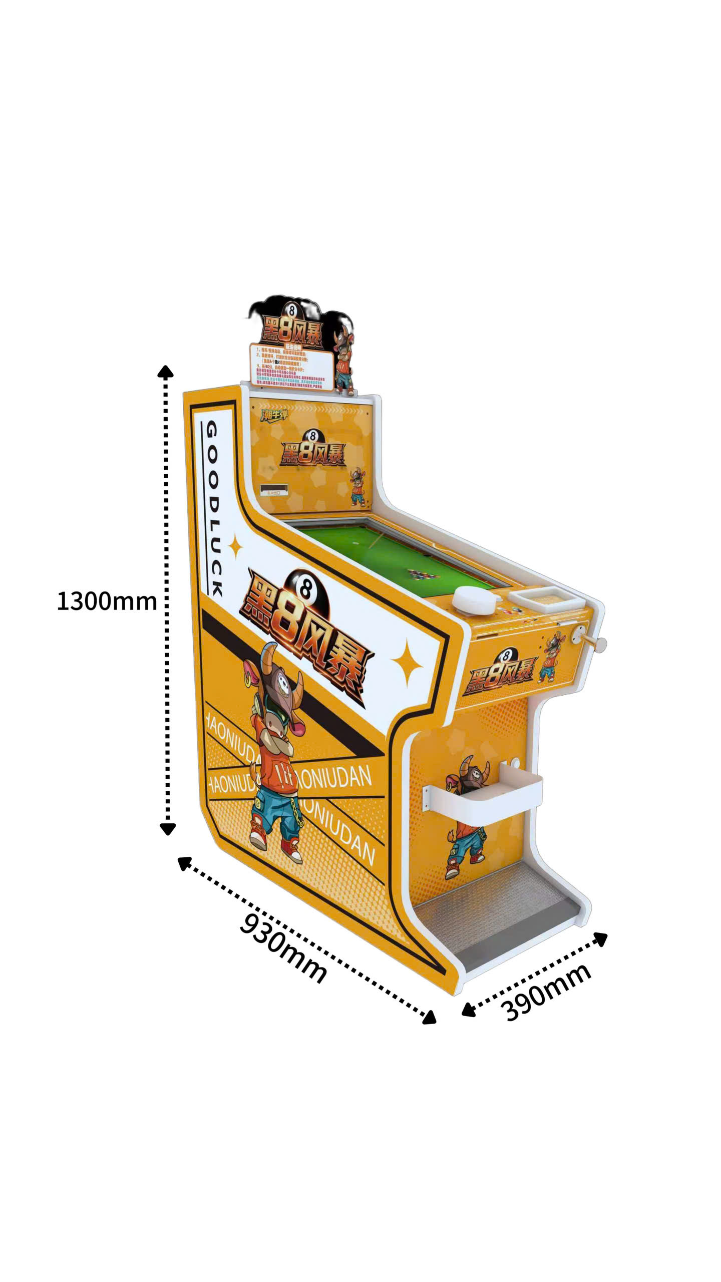 Kích thước máy game bắn bi da