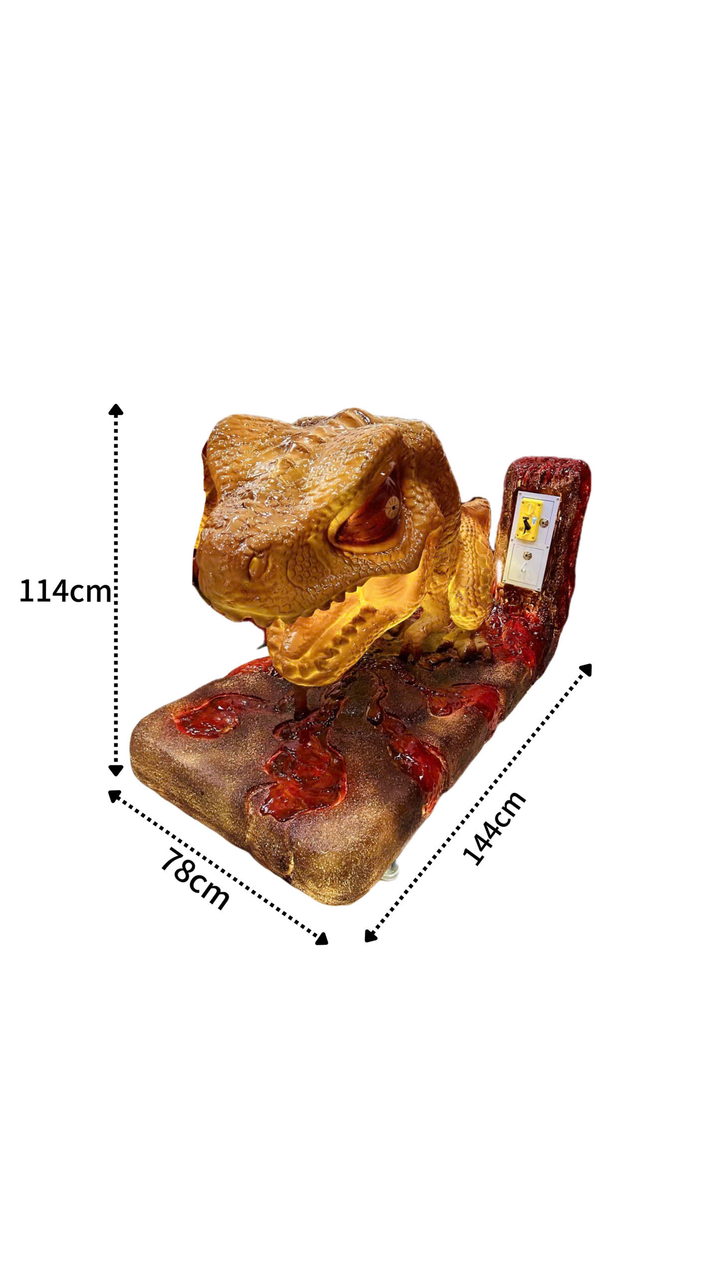 Kích thước thú nhún khủng long 3D