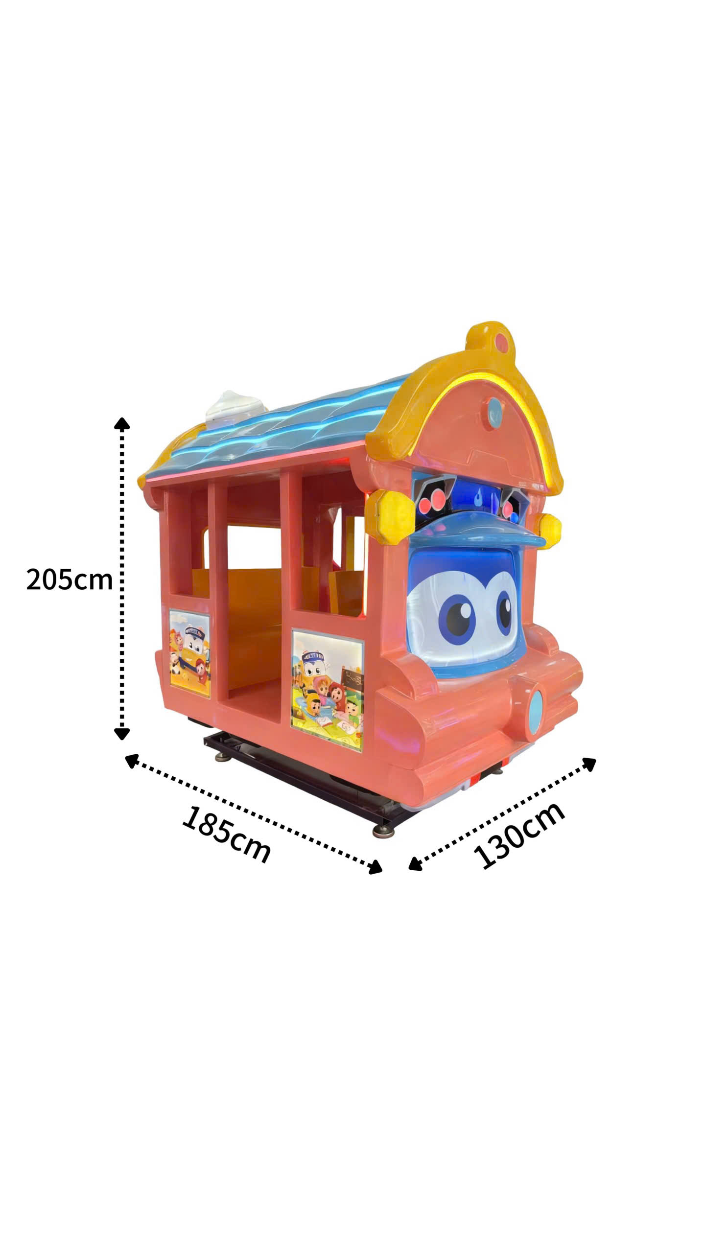 Kích thước xe buýt nhún điện trẻ em tích hợp màn hình