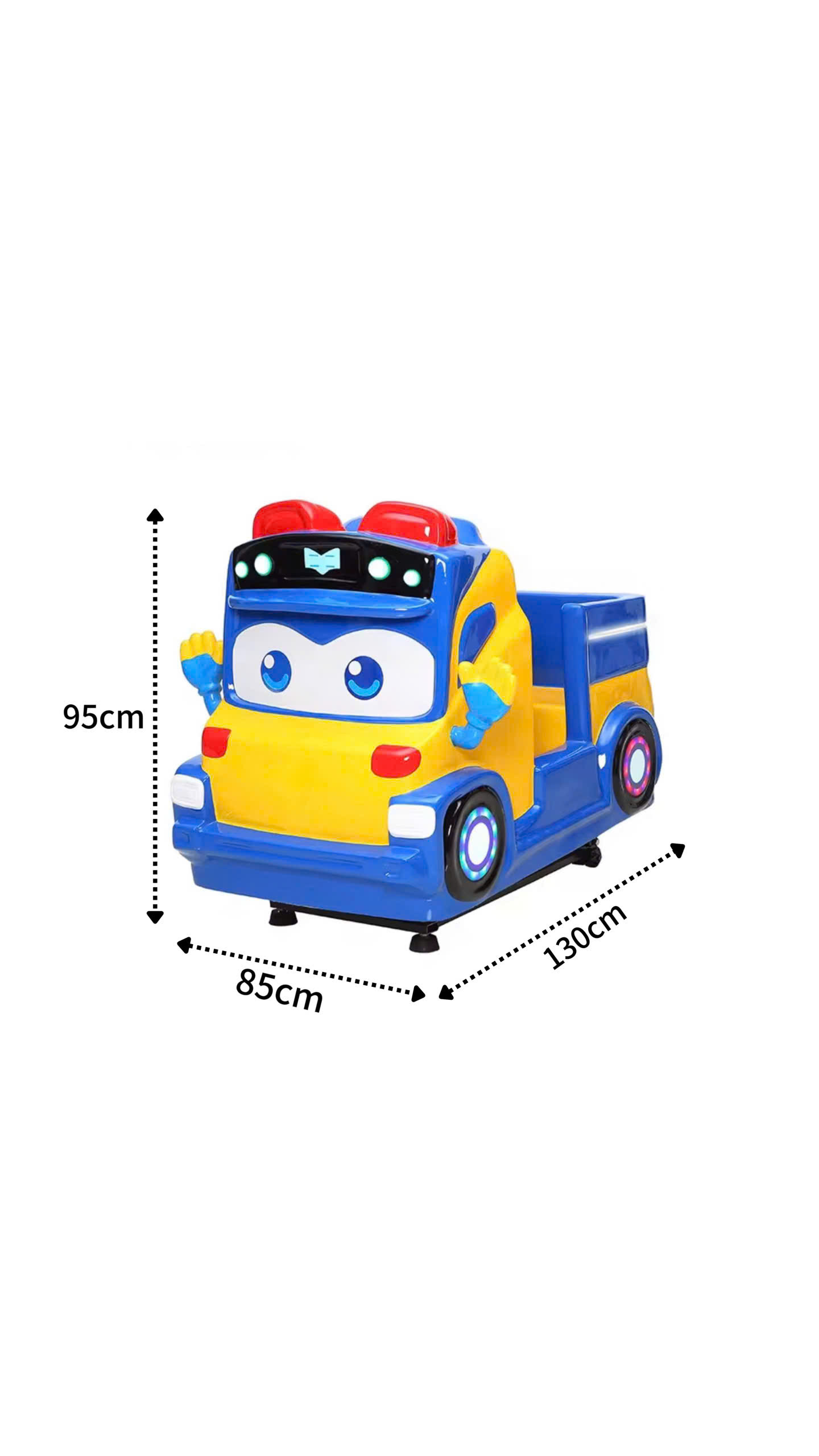 Kích thước xe buýt nhún điện trẻ em