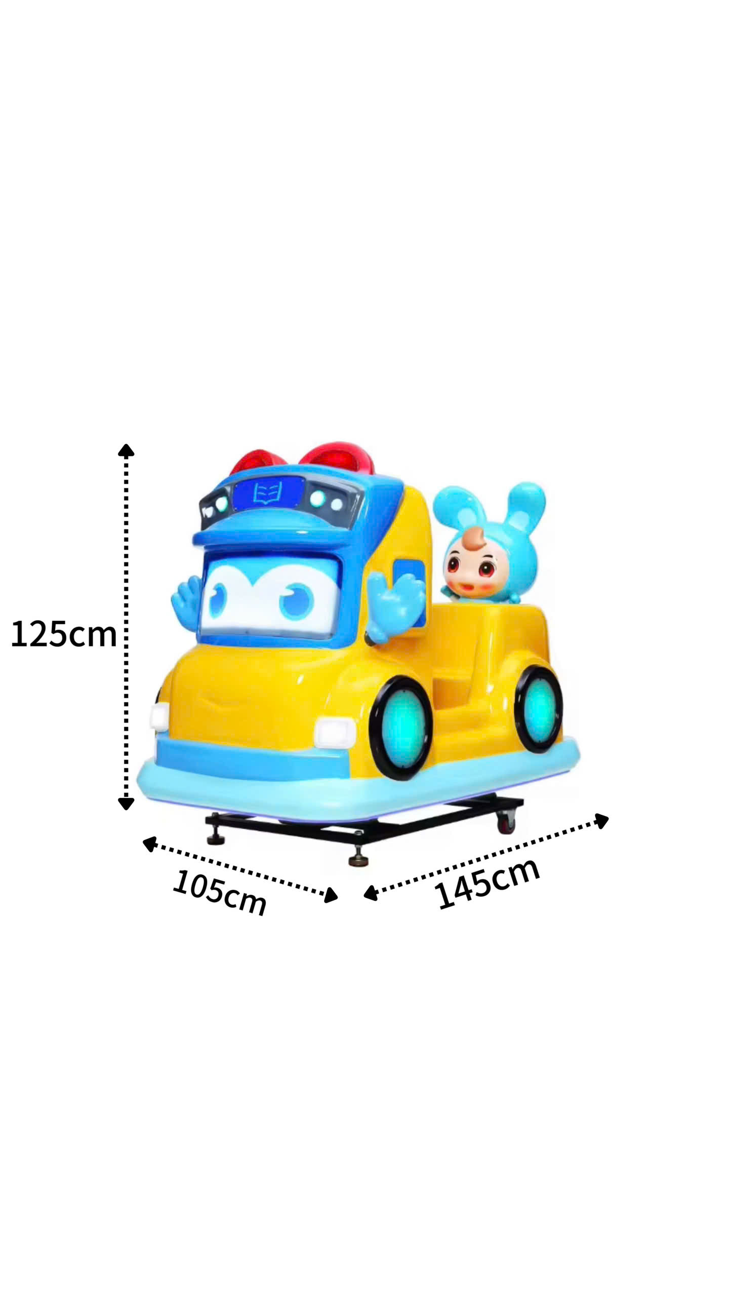 Kích thước máy nhún điện Gogobus trẻ em