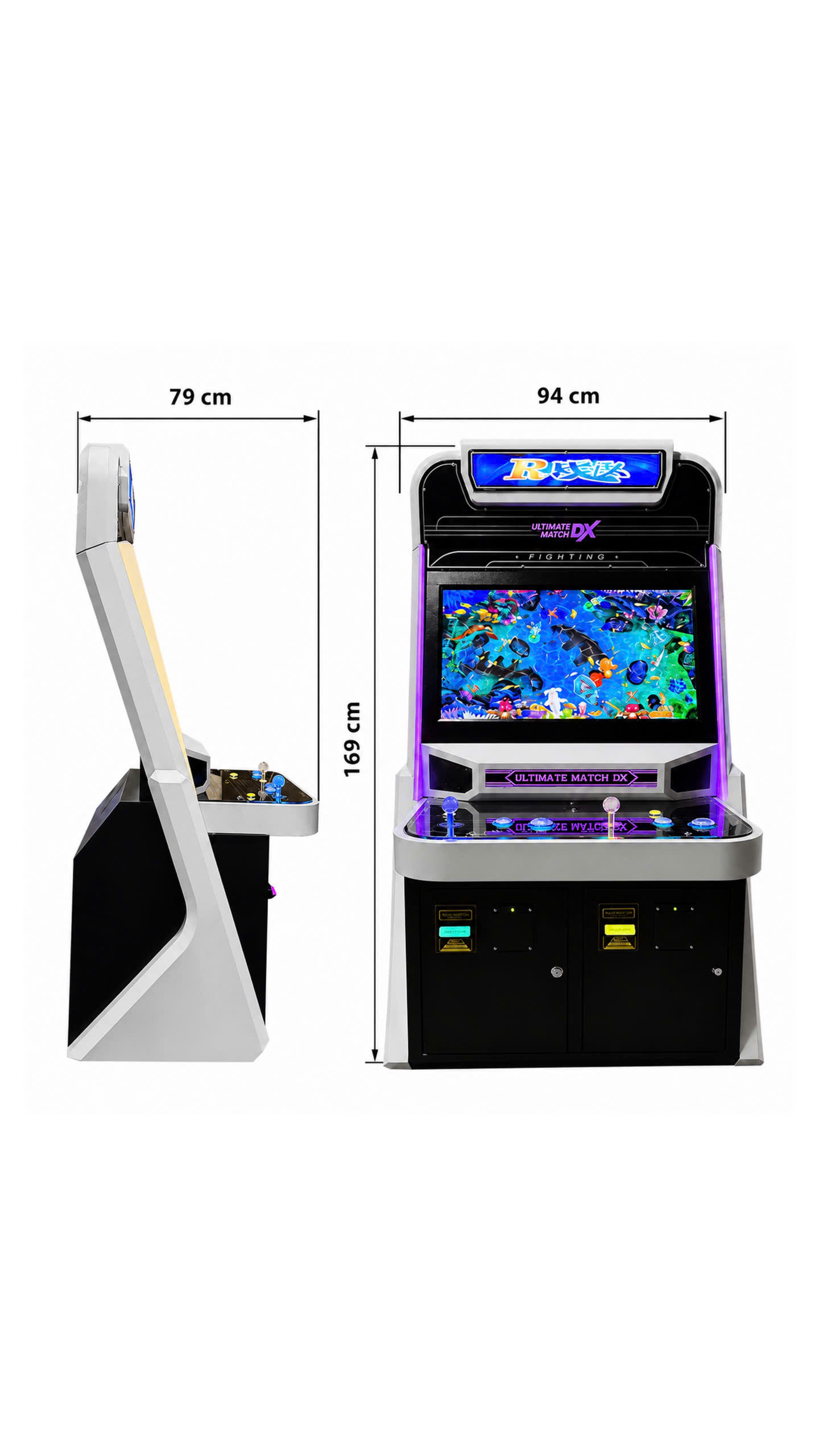 2 player fish shooting arcade machine