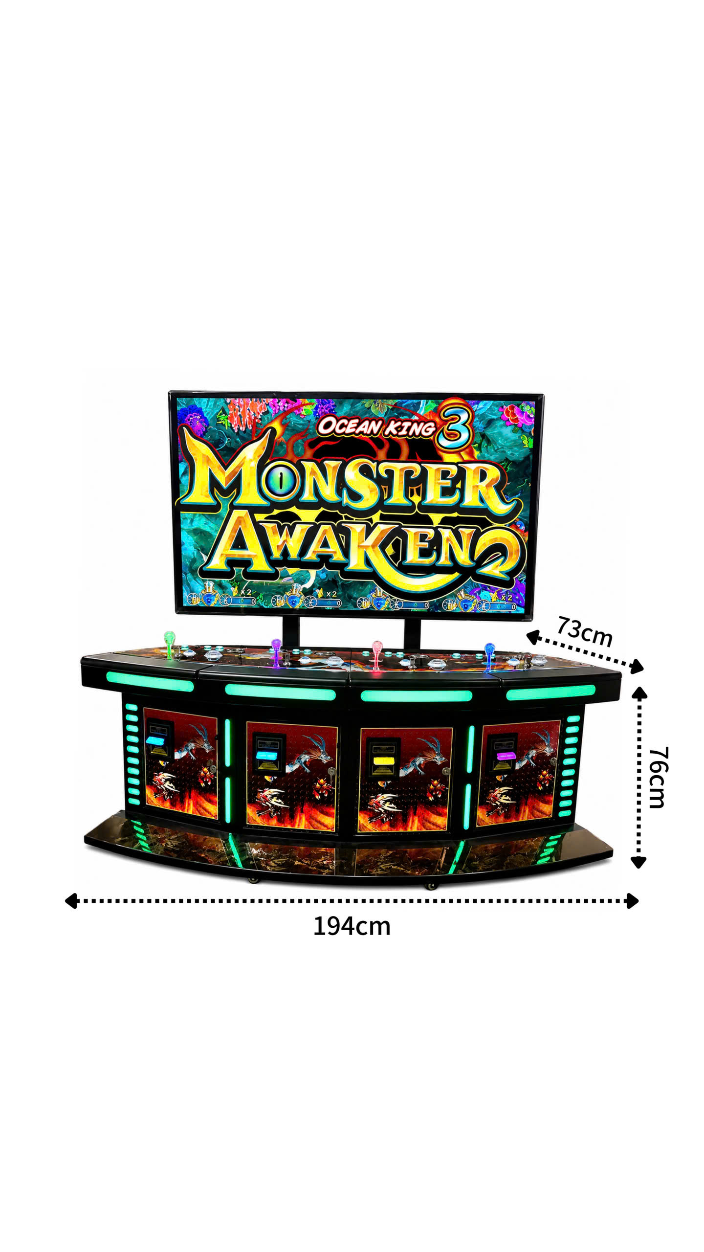 Dimensions Of 4 Player Fish Shooting Arcade Machine