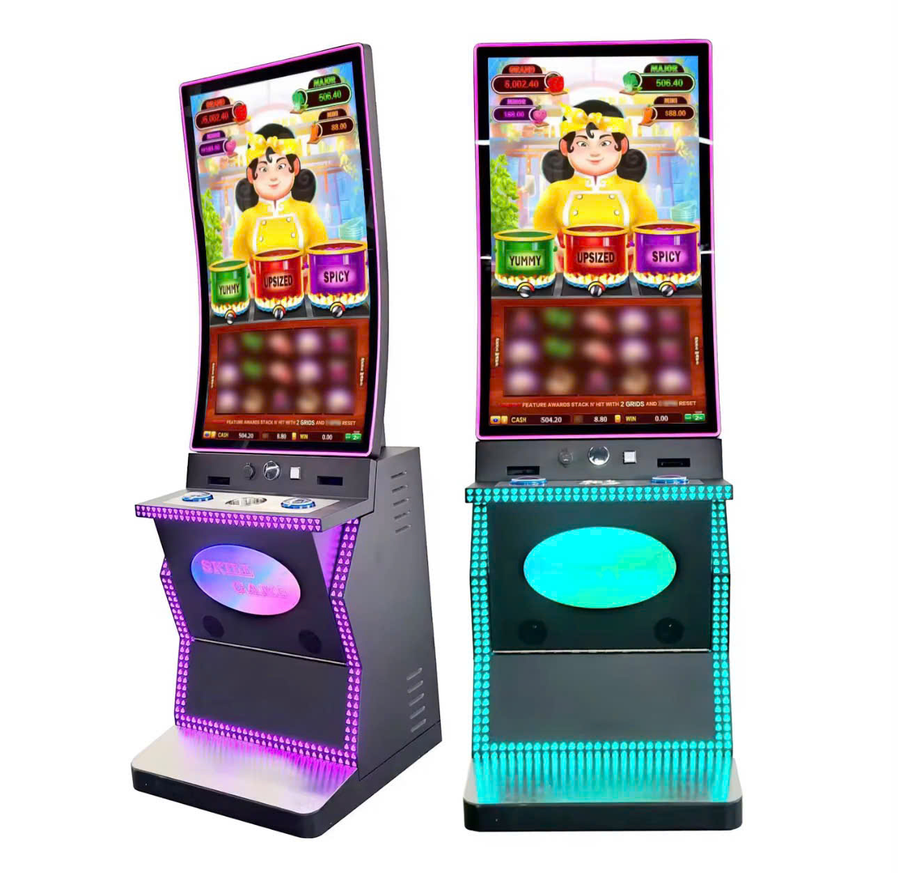 Máy game màn hình cong cảm ứng thiết kế hiện đại thu hút khách cho khu vui chơi