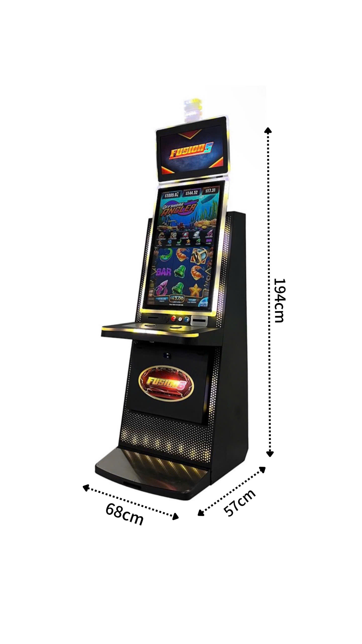 Kích thước máy game đa năng màn hình 43 inch