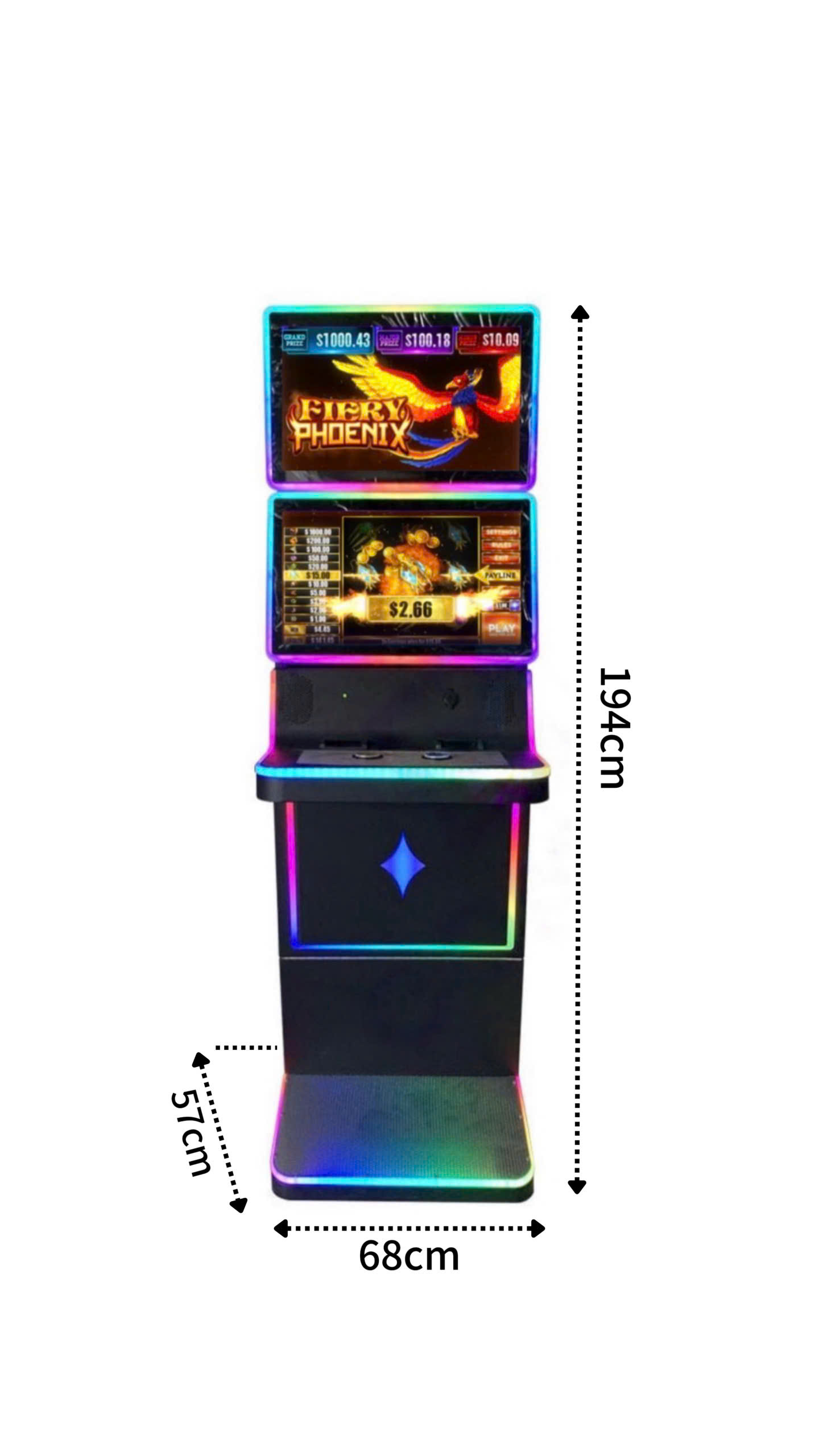 Kích thước máy game màn hình kép thu hút khách cho khu vui chơi