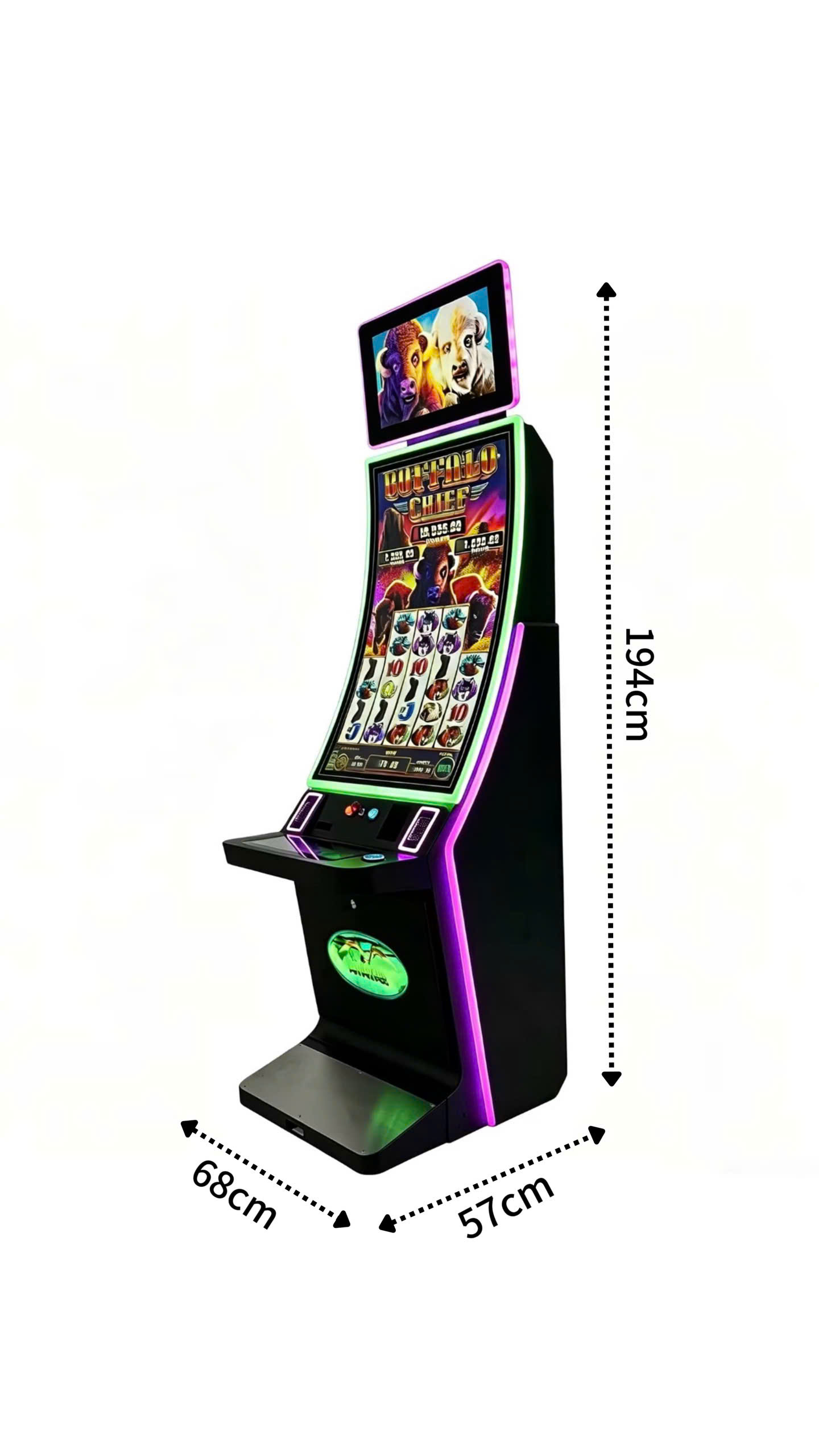 Kích thước máy game đa năng màn hình cảm ứng