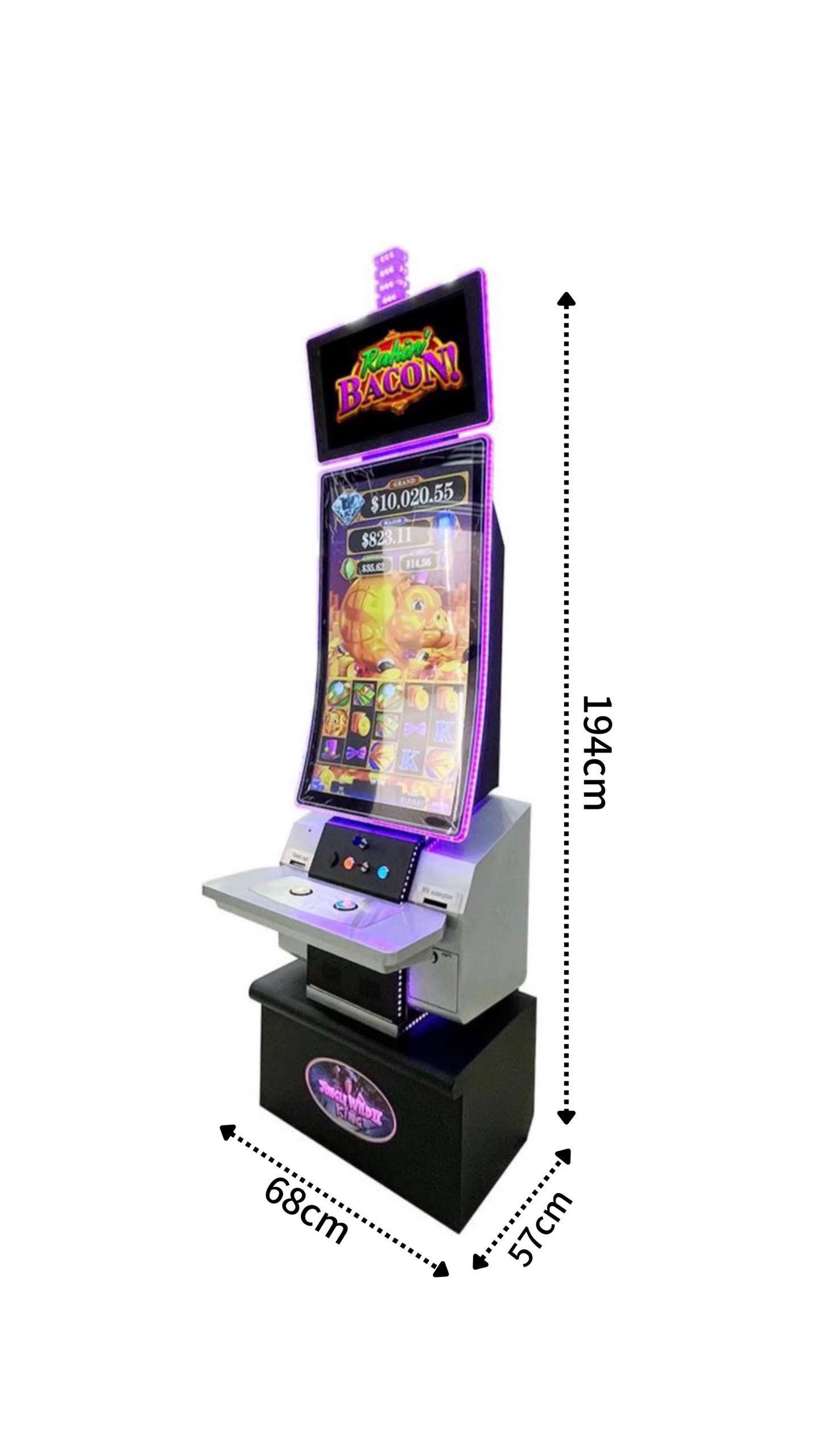 Kích thước máy game màn hình cong cảm ứng