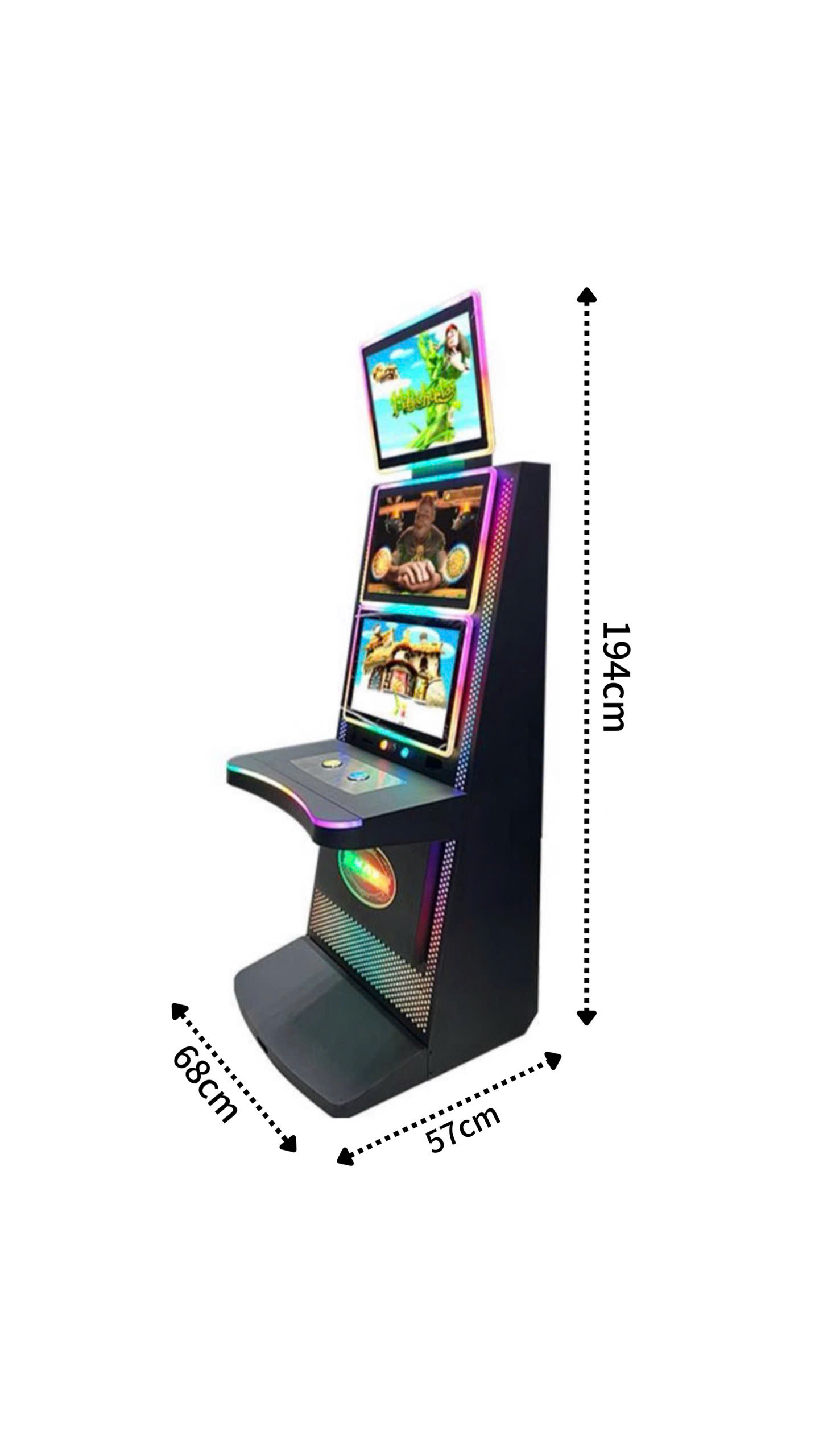 Kích thước máy game đa năng màn hình kép thu hút mọi lứa tuổi cho khu vui chơi