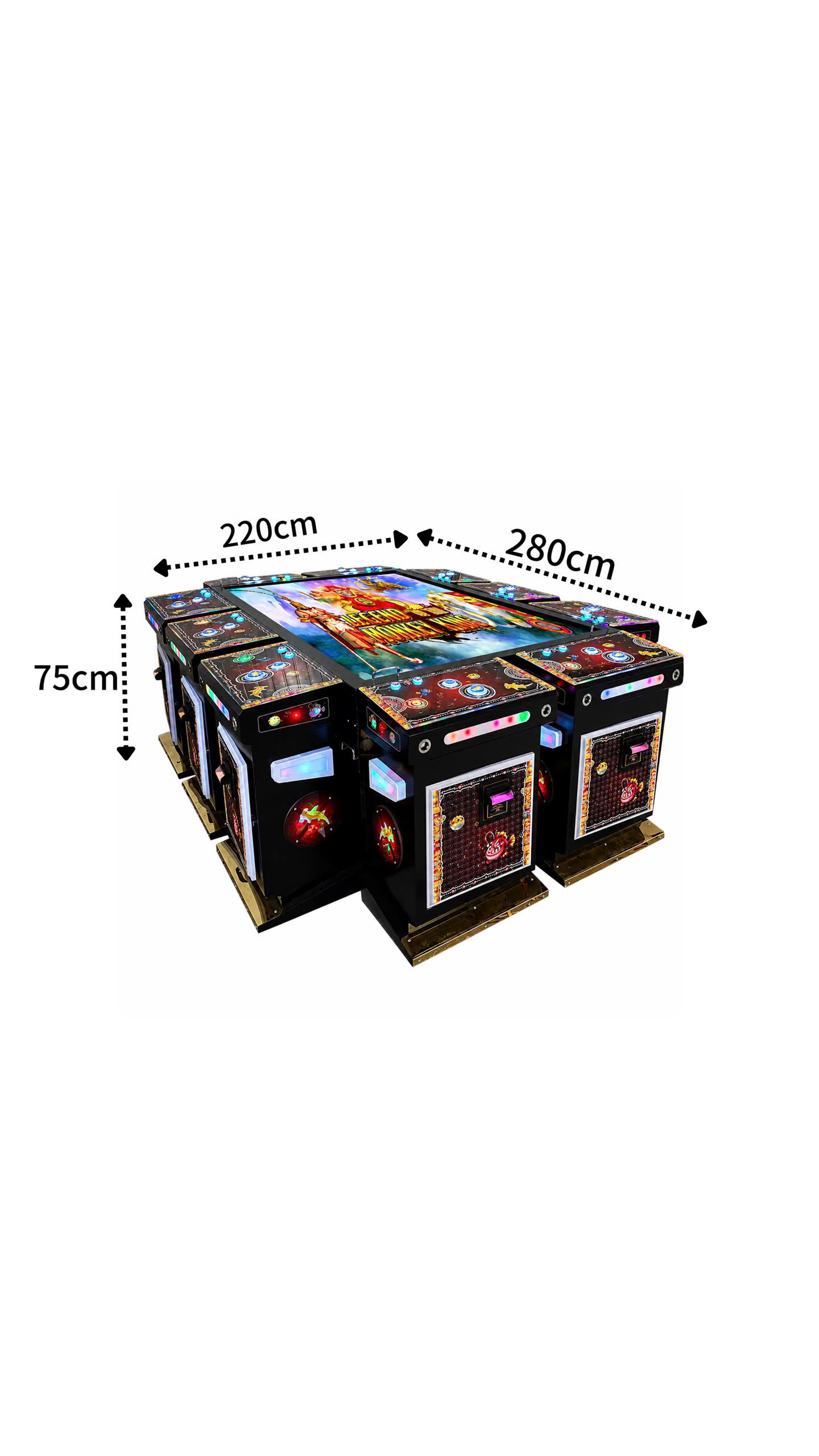 10-Player Fish Shooting Arcade Machine dimensions