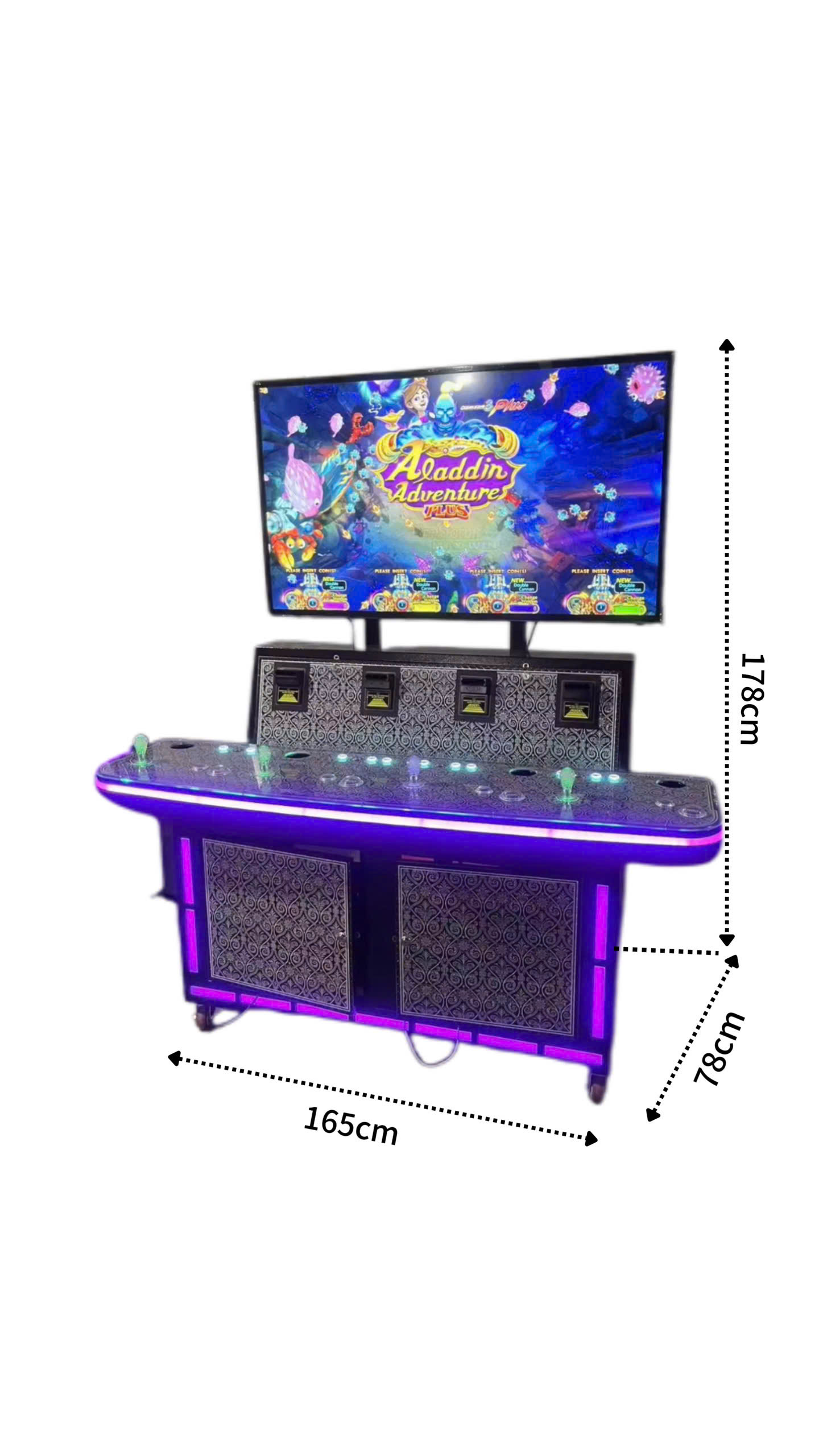 Dimensions Of 4 Player Fish Shooting Arcade Machine For Commercial Use