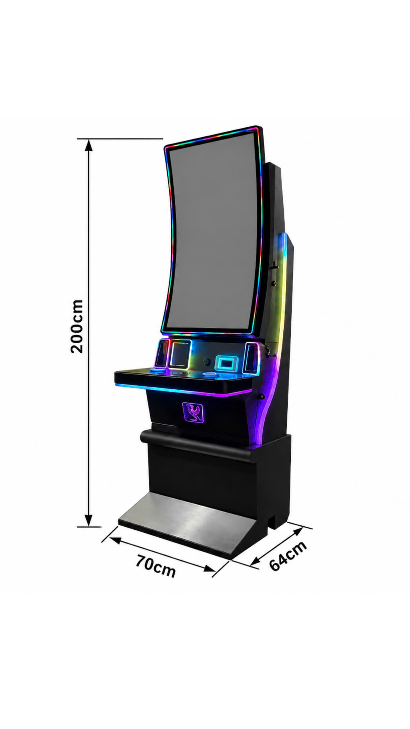 43-Inch Curved Screen Arcade Machine Dimensions