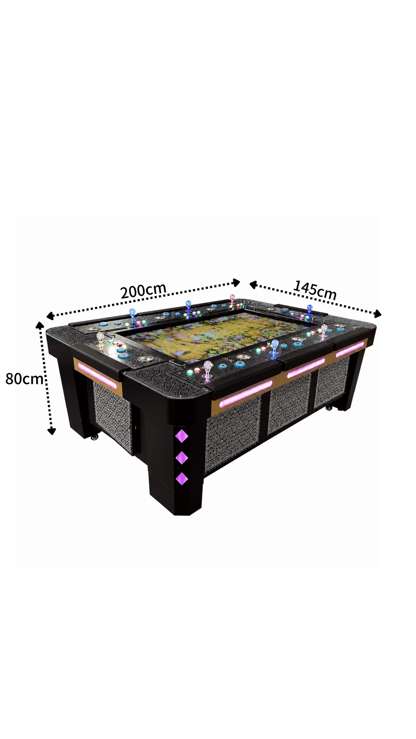 8-player fish shooting arcade machine dimensions